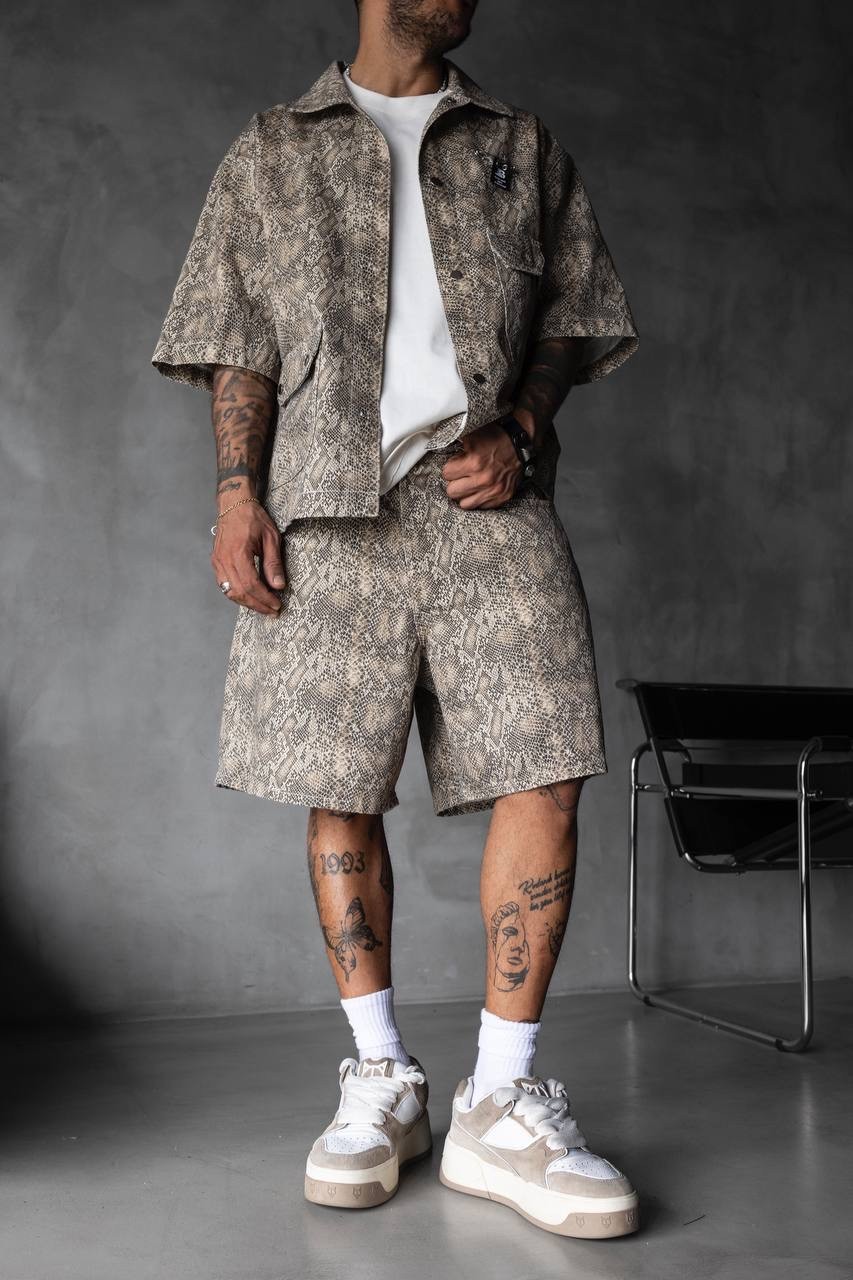 Snake Leather Patterned Suit