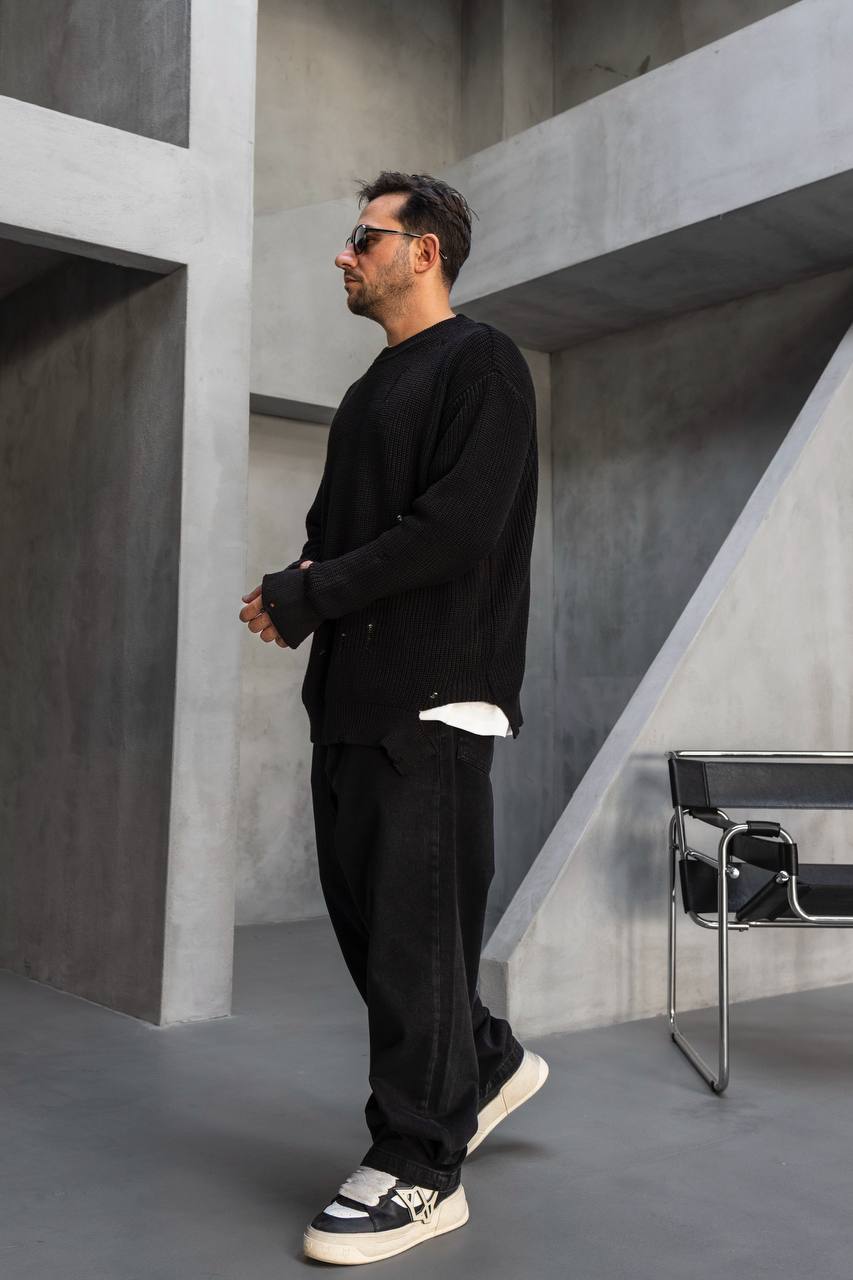 Knitted Detailed Sweatshirt