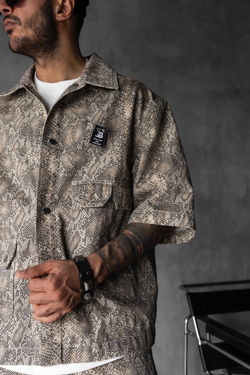 Snake Leather Patterned Suit