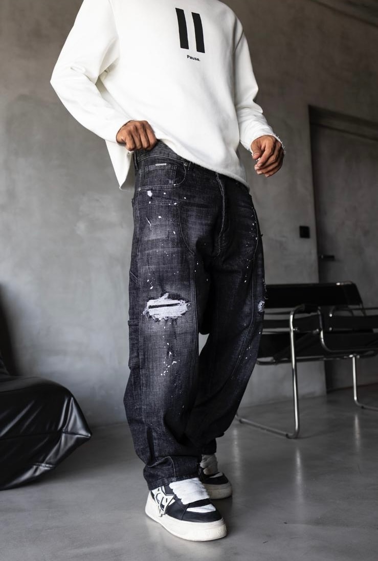 Painted Baggy Jeans