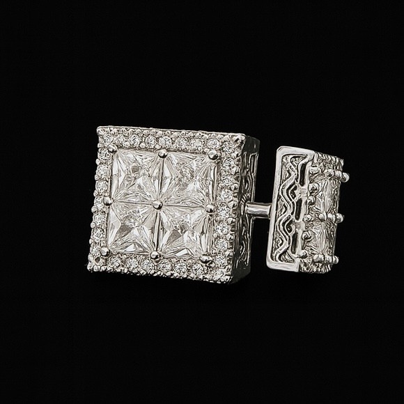 Cube Diamond Earring