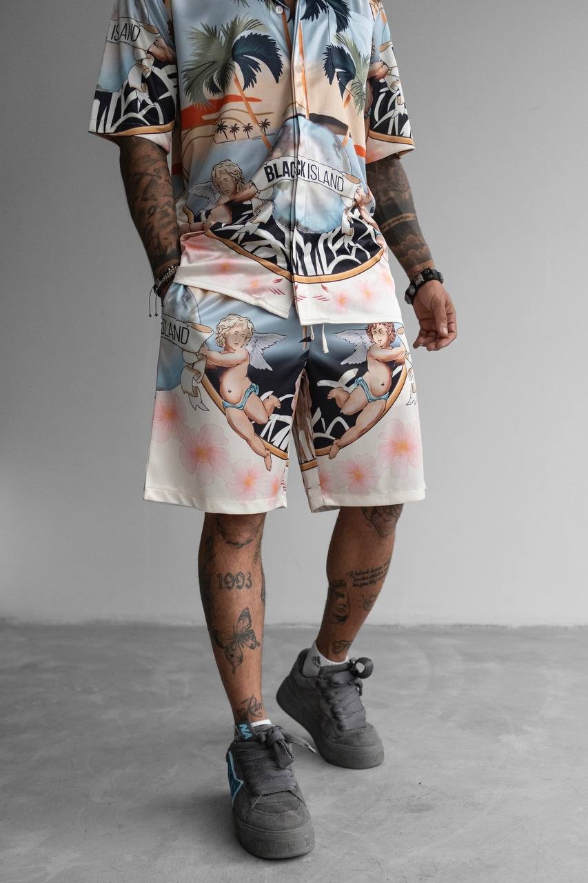Beach Sea Satin Suit