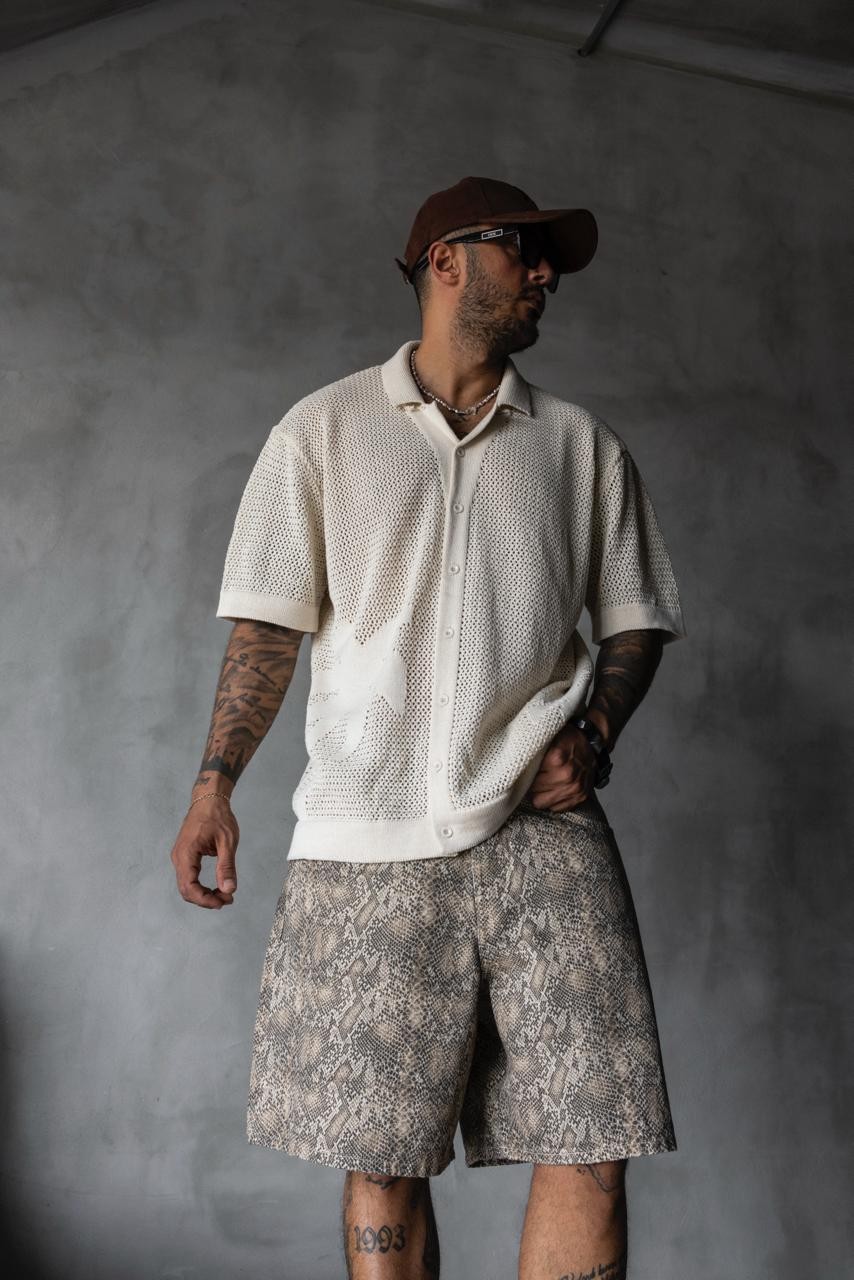 Beige Hole T-shirt