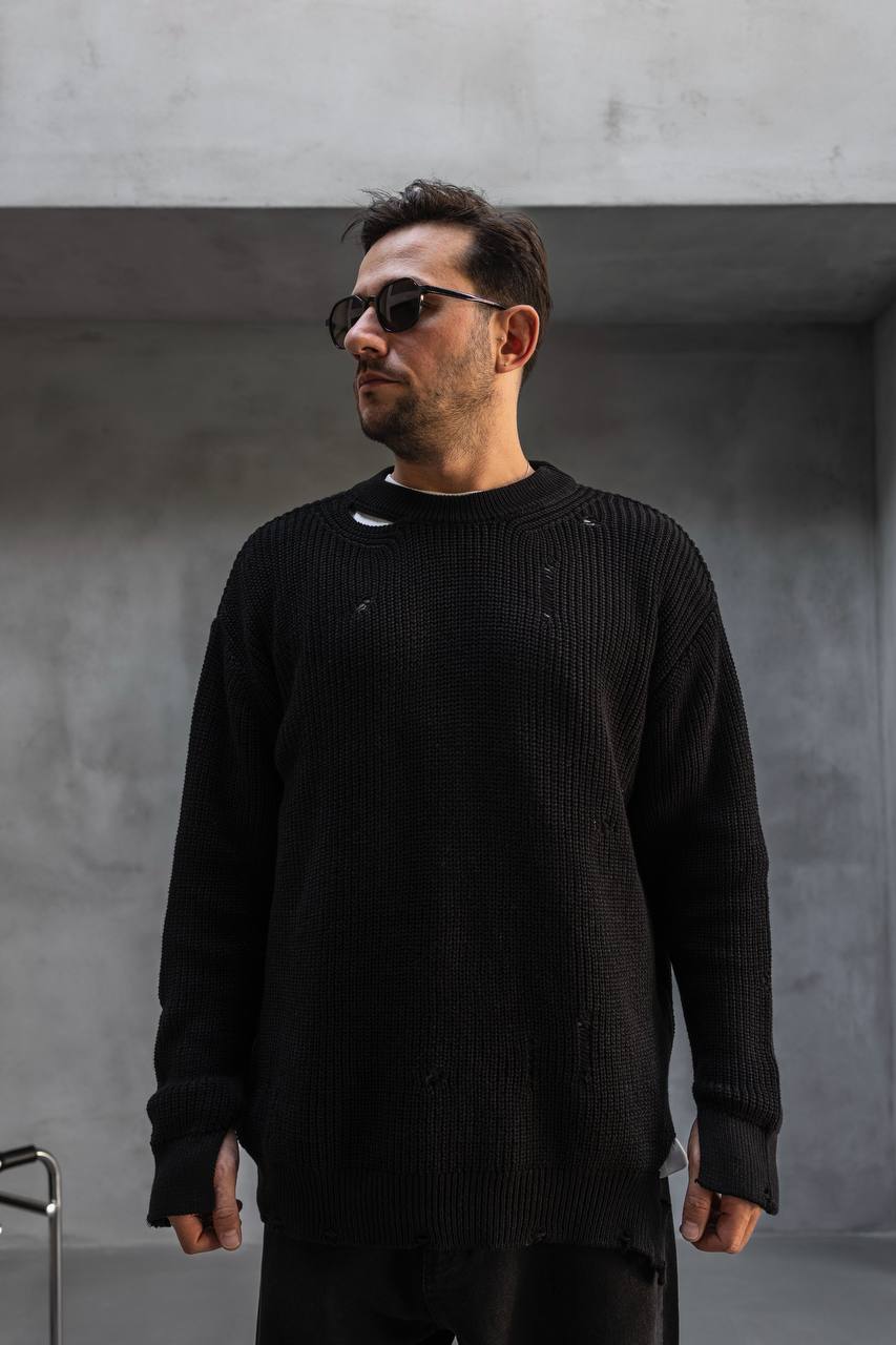 Knitted Detailed Sweatshirt