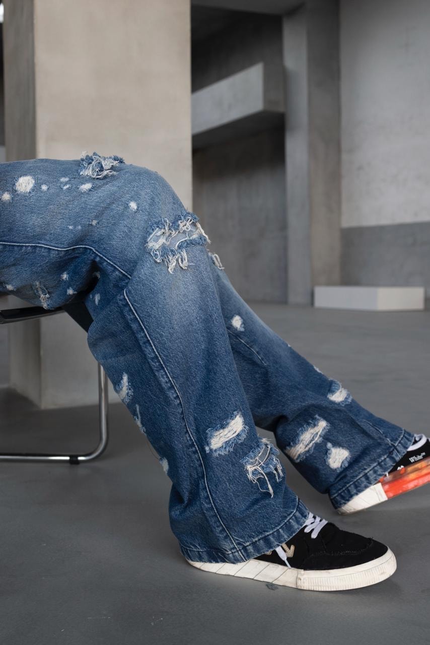 Double Layer Detailed Jeans