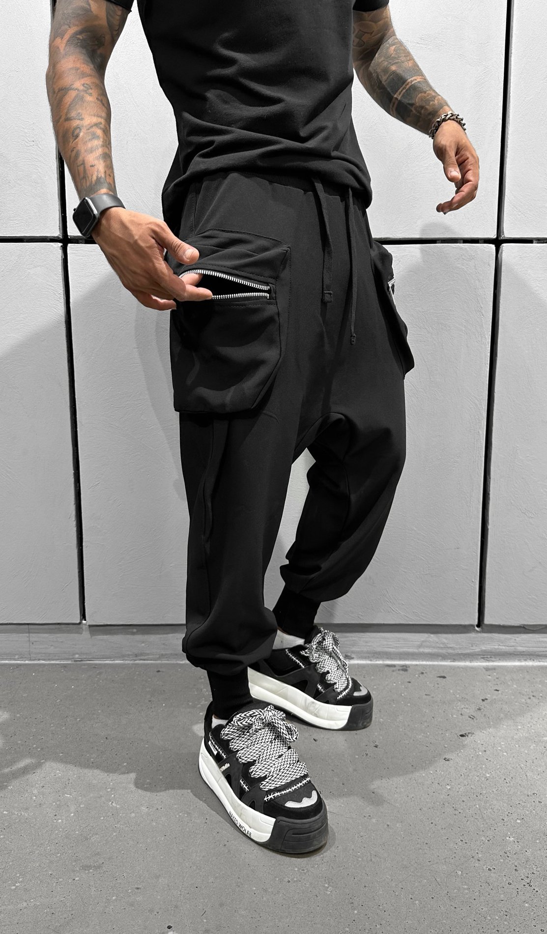 Black Shalwar Jogger