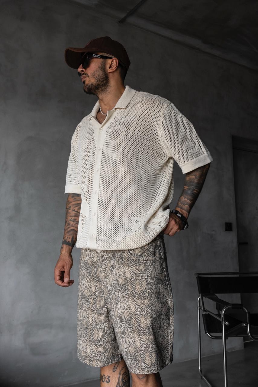 Beige Hole T-shirt