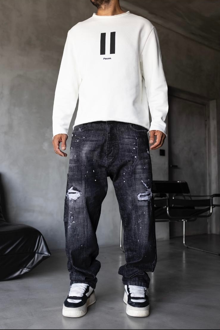 Painted Baggy Jeans