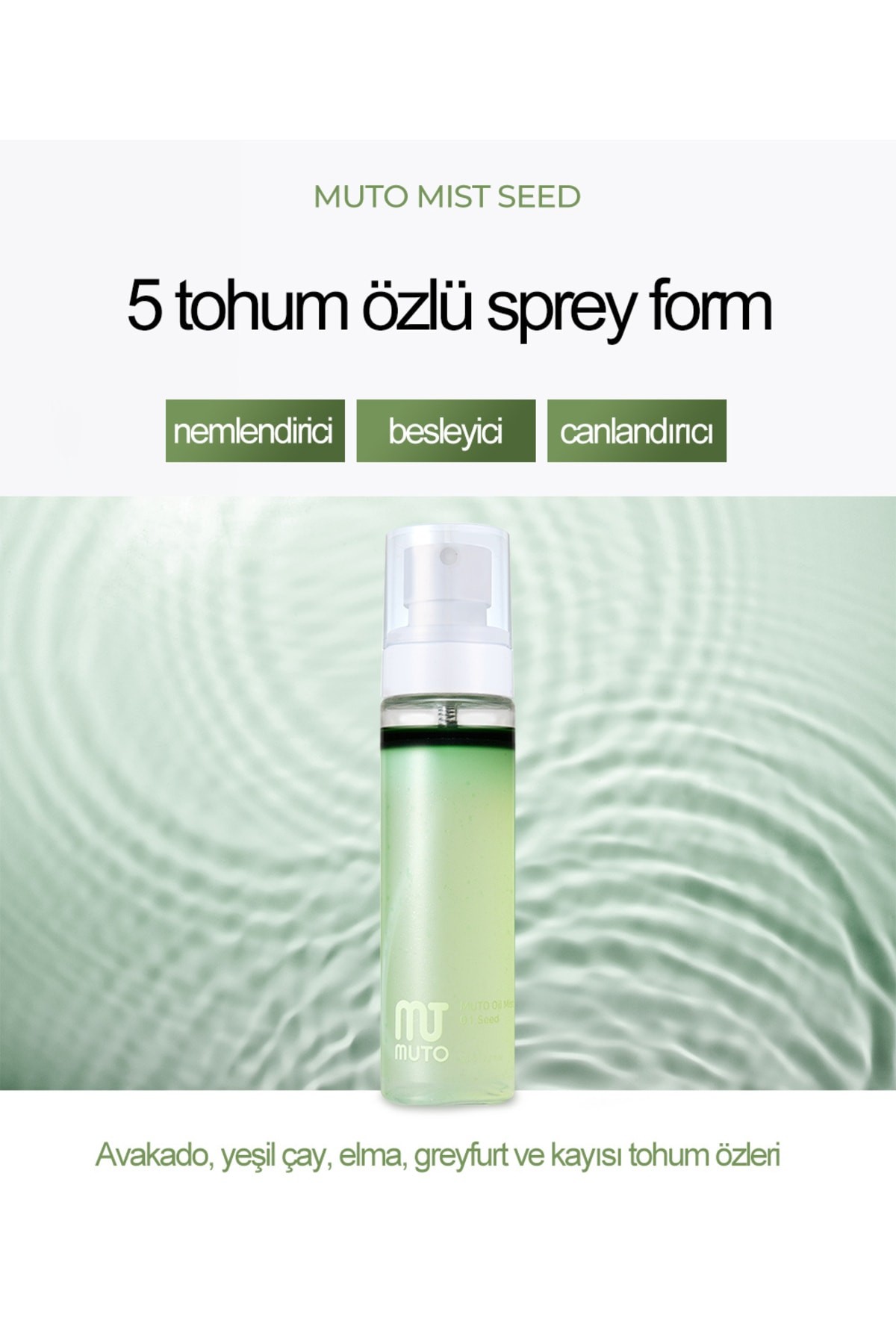 5 Tohum Özlü Niacinamide Gözenek Sıkılaştırıcı, Anti Aging Panthenol Sprey Mist&Serum Set