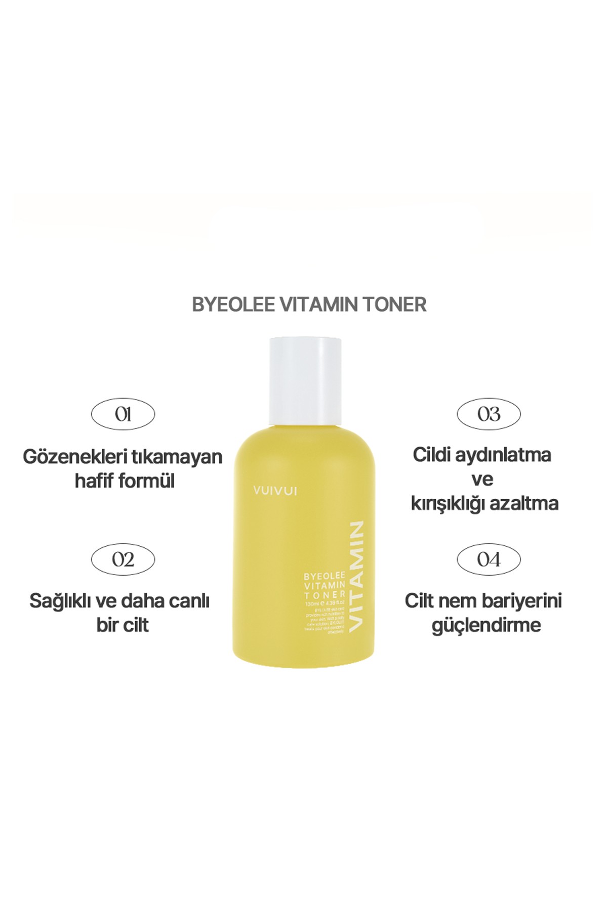 Yorgun Ciltler İçin Vitamin Kompleks Kore Tonik Gözenek Sıkılaştırıcı Canlandırıcı Kırışıklık Karşıtı Besleyici 130 ml