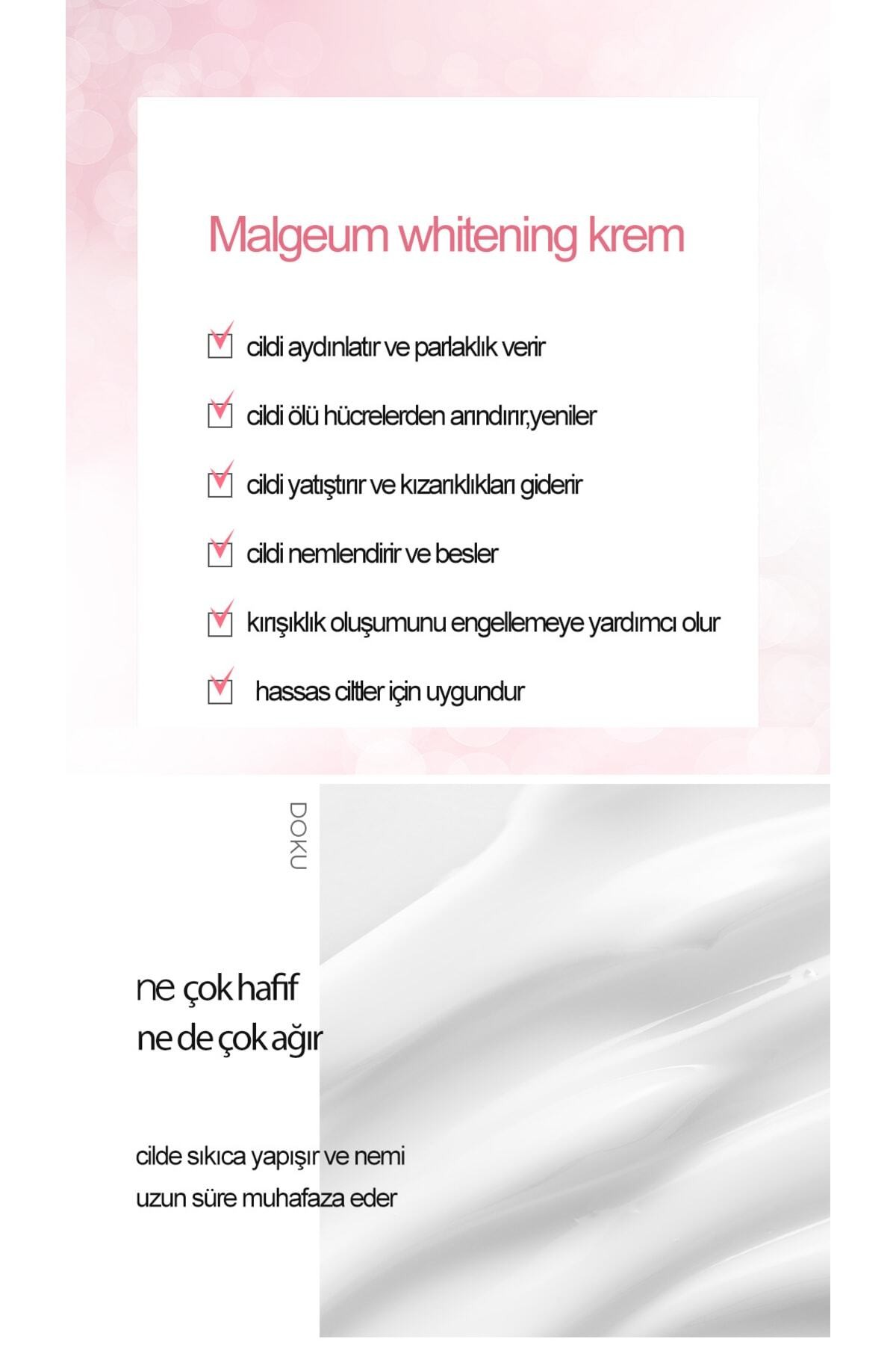 Malgeum Beyazlatıcı Whitening Krem Diz Dirsek Koltuk Altı Bikini Bölgesi 50gr