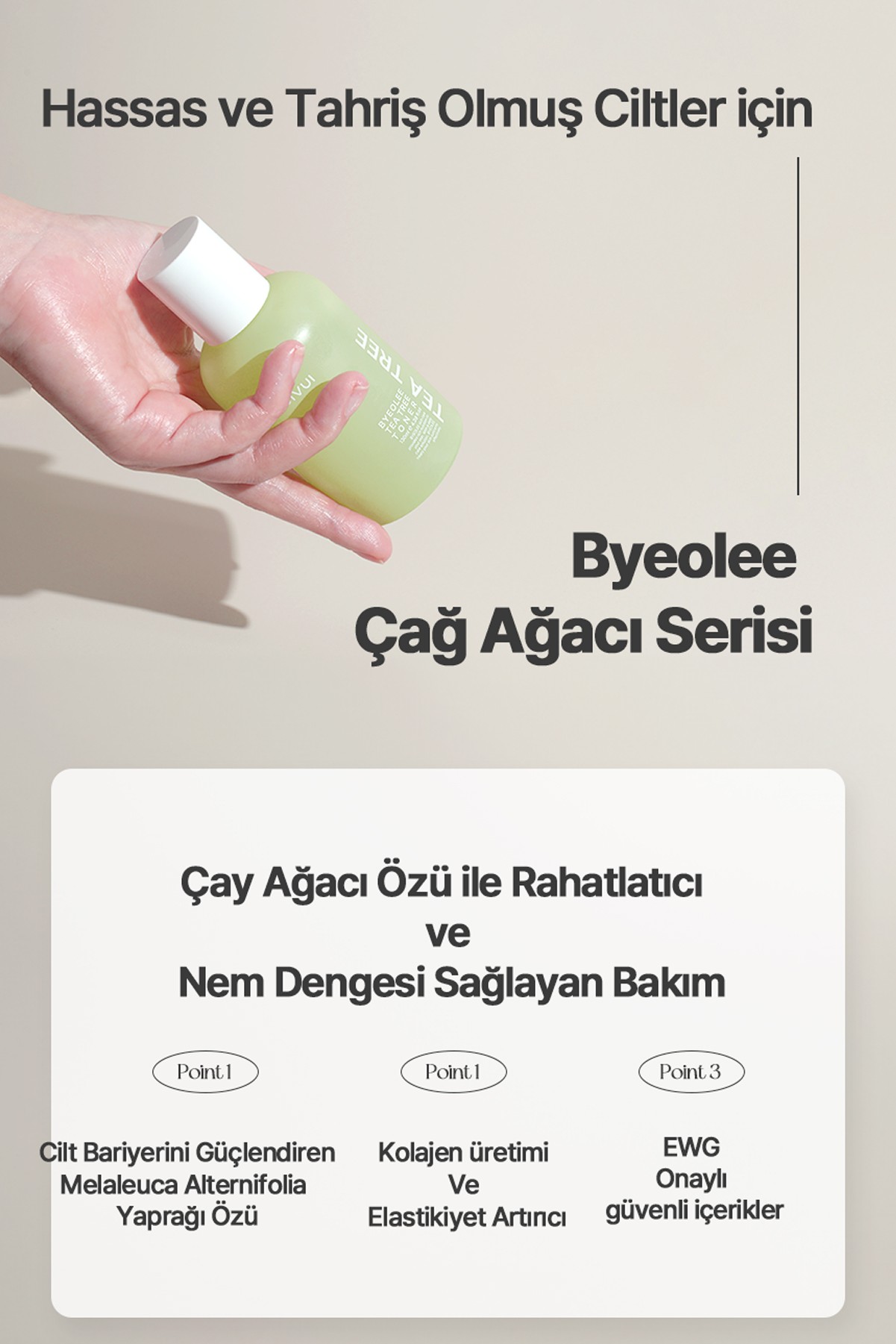 Çay Ağacı Özü Kore Tonik Gözenek Sıkılaştırıcı Akne Karşıtı Yağ Dengeleyici Arındırıcı 130 ml