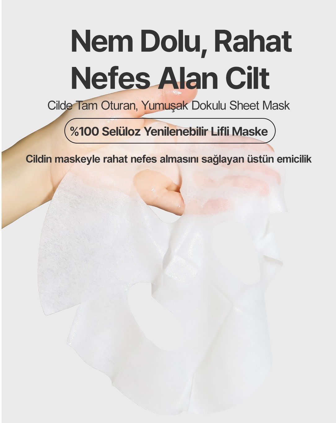 Tekli 1 Adet Cica Komplex İçeren Yatıştırıcı Nemlendirici Canlandırıcı JINJEONGTOKTOK Kore Kağıt Yüz Maskesi