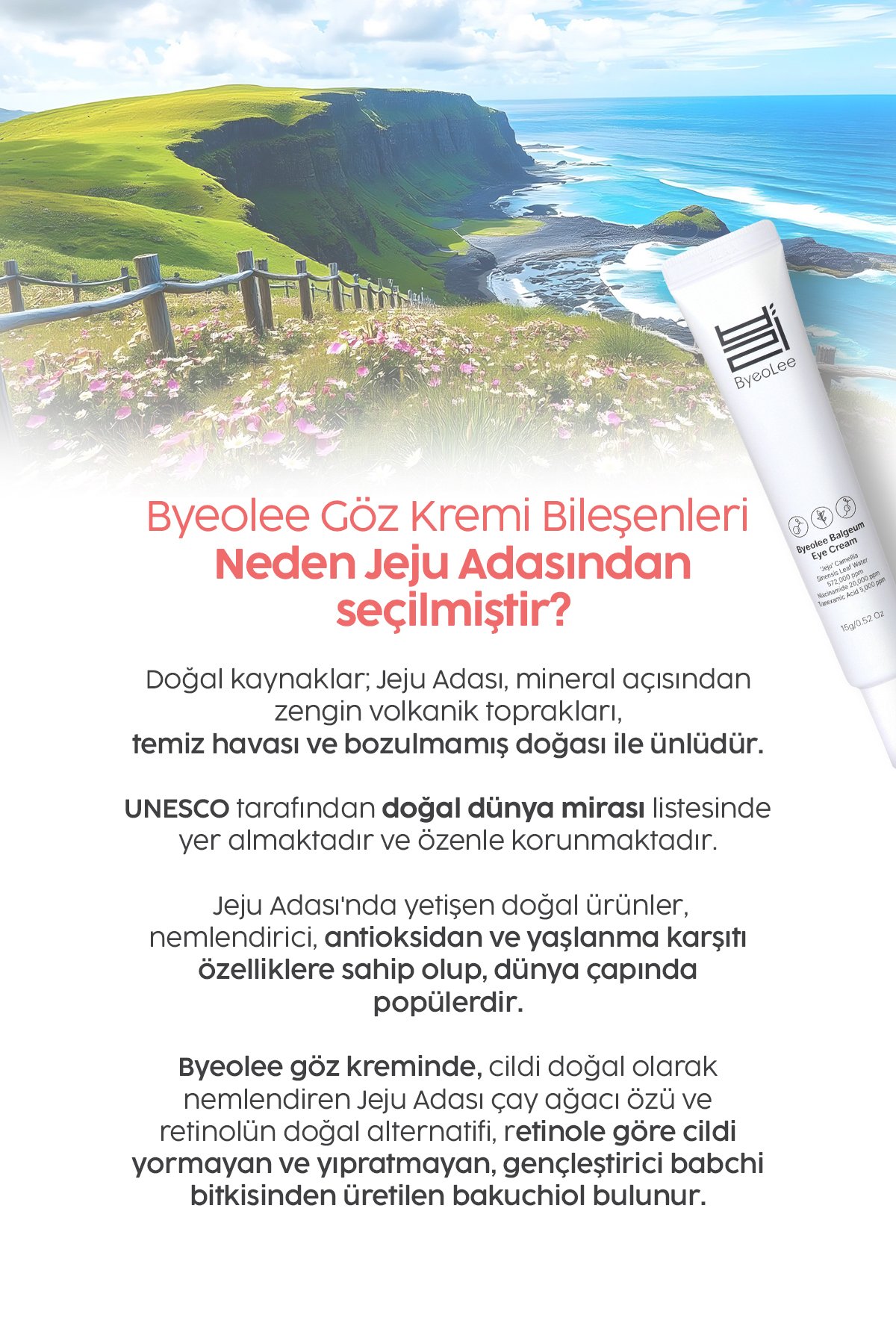 Balgeum Jeju Bakuchoil Gözaltı Torba & Koyu Halka Karşıtı Yeni Nesil Kore Göz Kremi 15gr