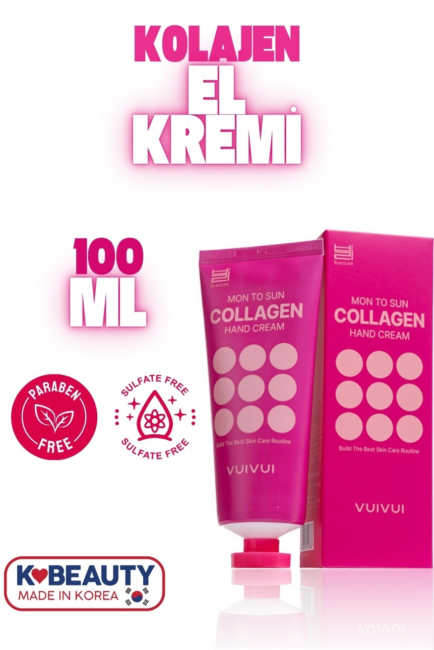 Kore Üretimi Kolajen İçerikli Kırışıklık Karşıtı El Kremi 100gr