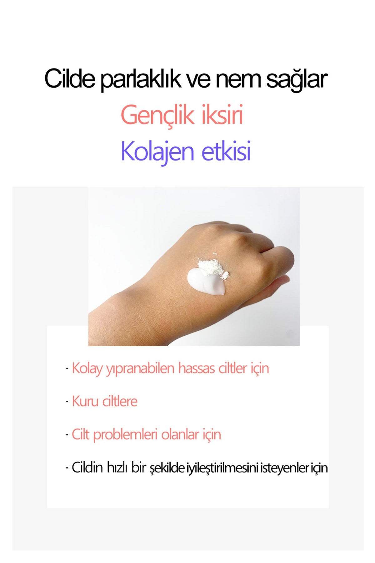 Gençleştirici Yatıştırıcı Ve Nemlendirici Kolajen Powder Toz 15gr