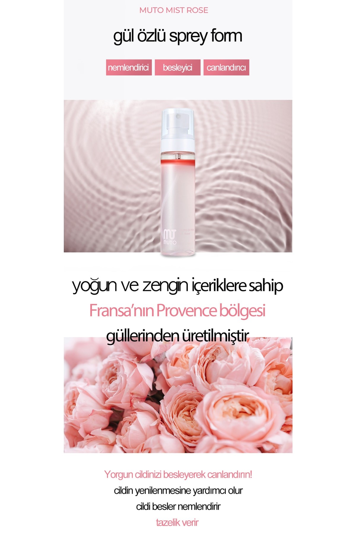 Rose Centifolia Gül Özlü Niacinamide Aydınlatıcı&gençleştirici, Koruyucu Sprey Mist&serum