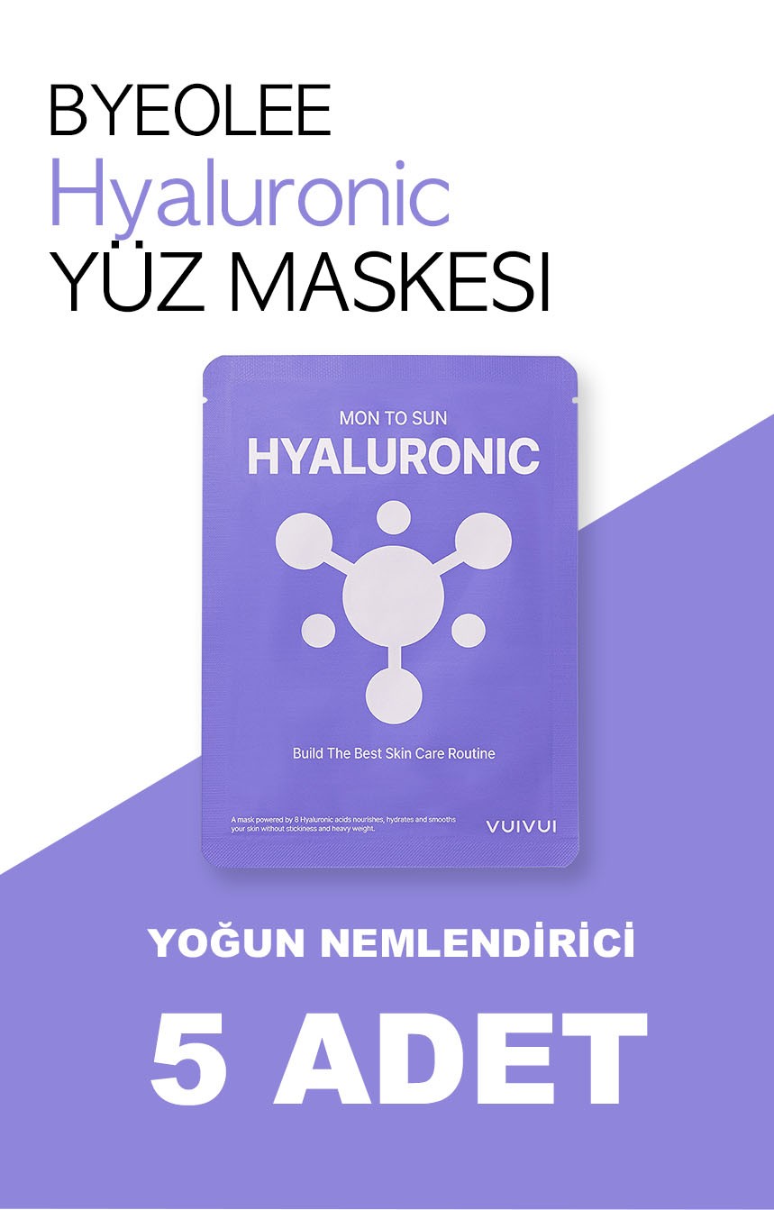 Hyaluronik İçerikli Yoğun Nemledirici Yüz Maskesi 25ml (5 adet)