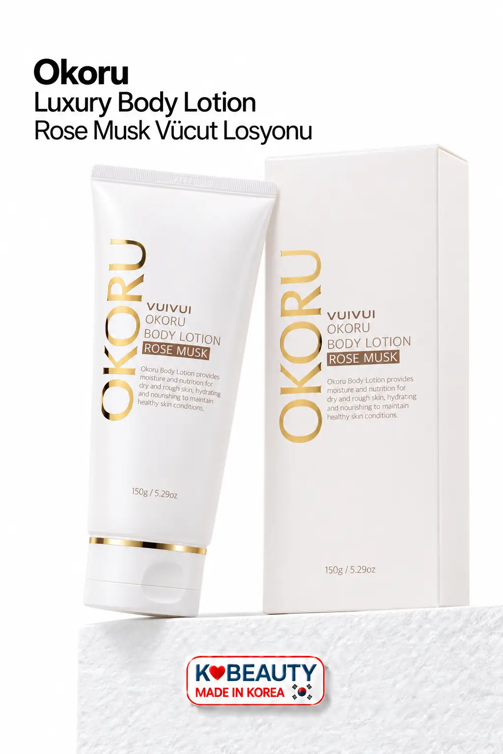 OKORU Gül Özü Kore Vücut Kremi | Sıkılaştırıcı
