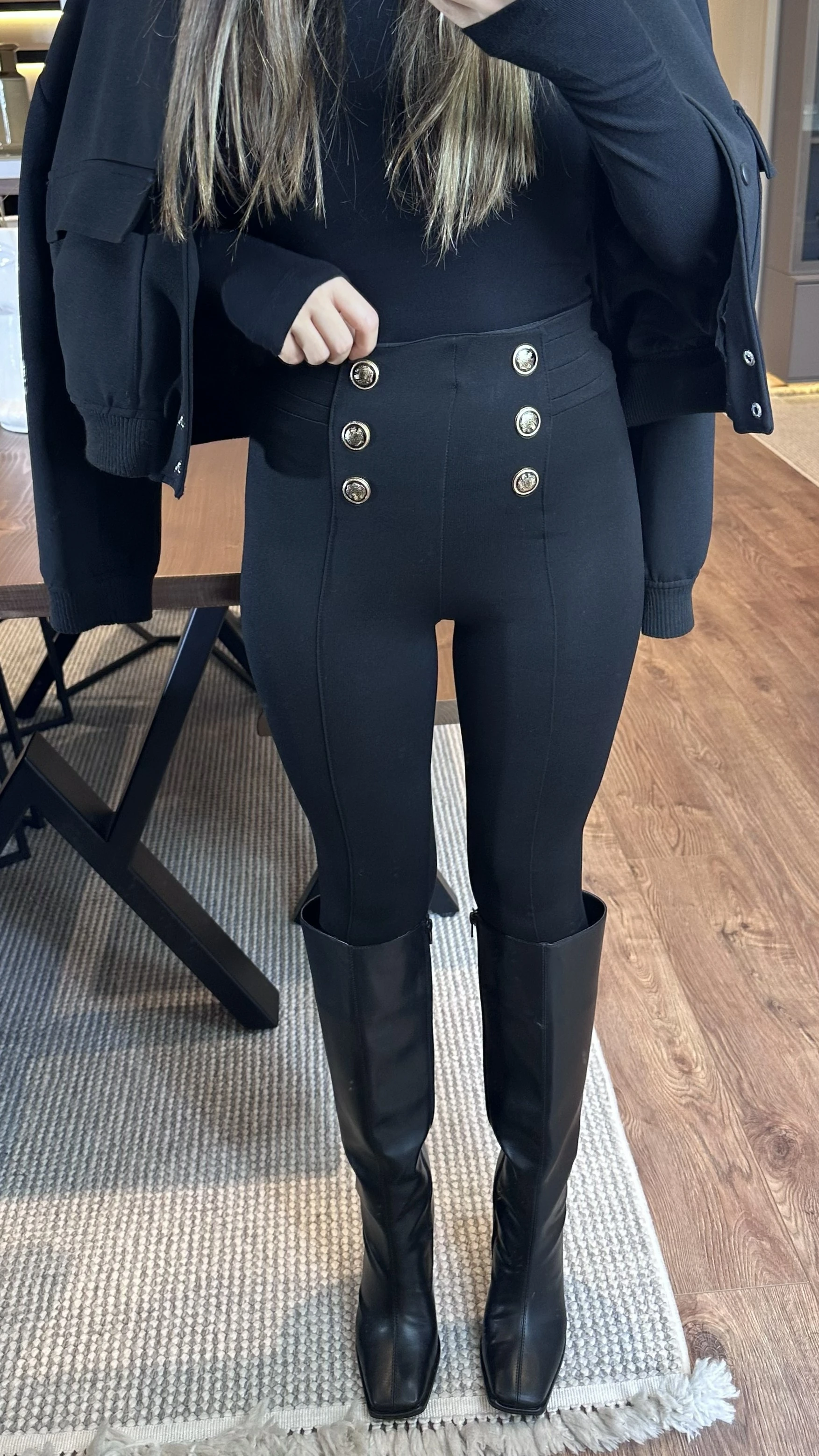 Frecans Gold Düğme Detaylı Toparlayıcı Tayt