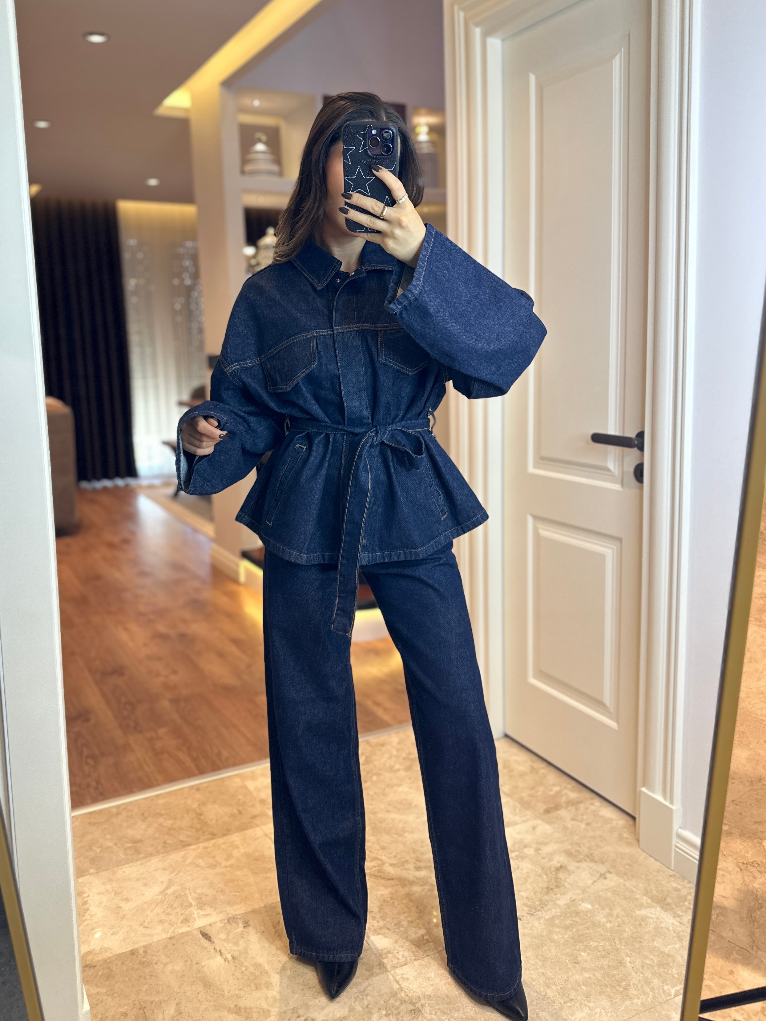 Koyu Lacivert Denim Takım