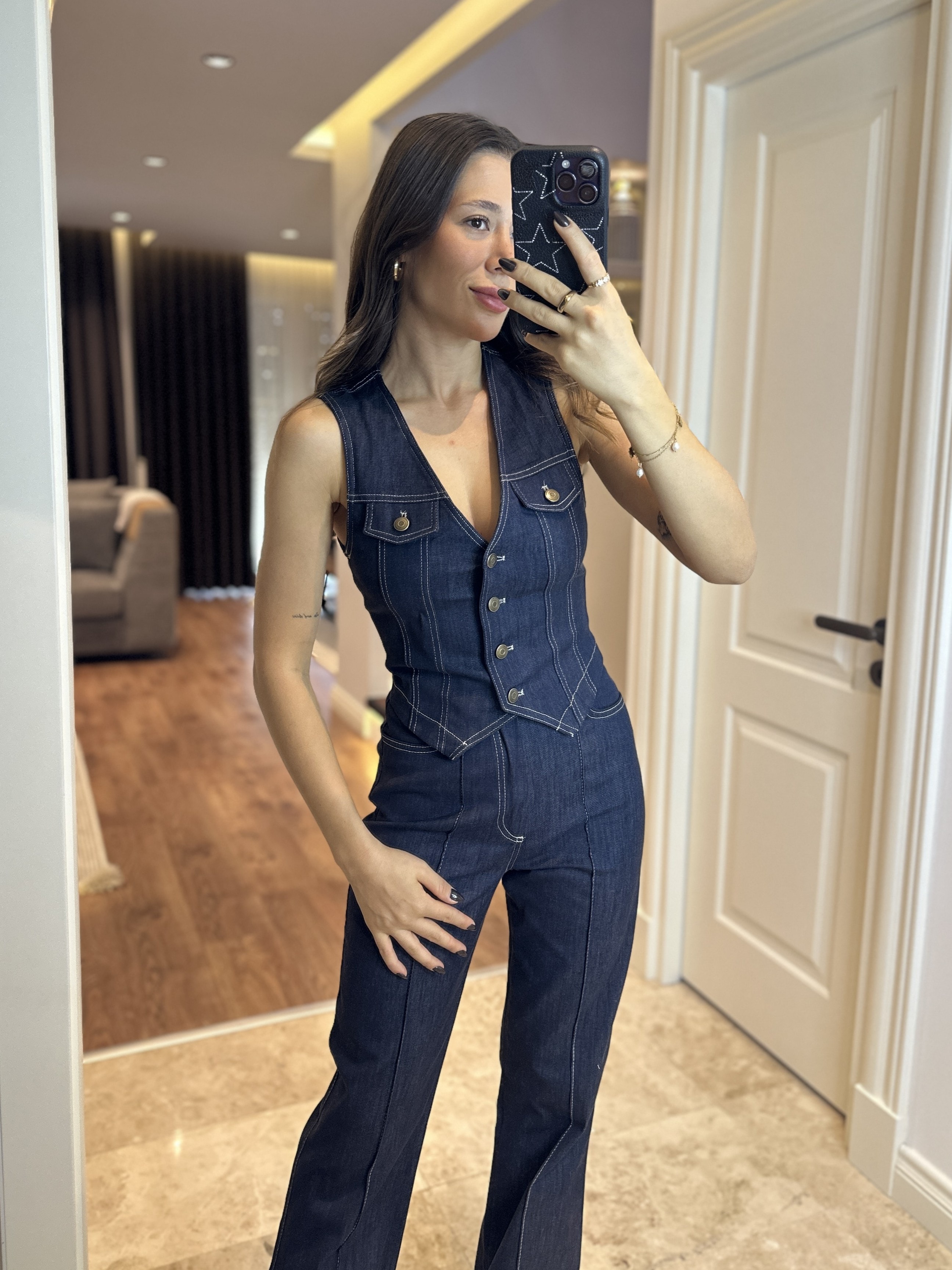 Denim Ceket Pantolon Takım 