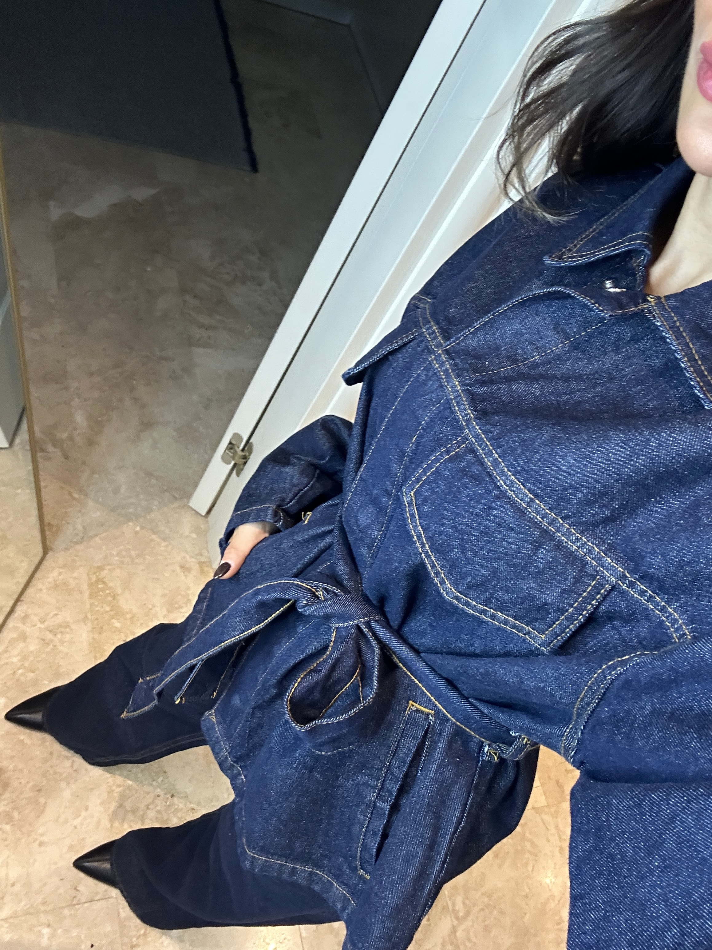 Koyu Lacivert Denim Takım