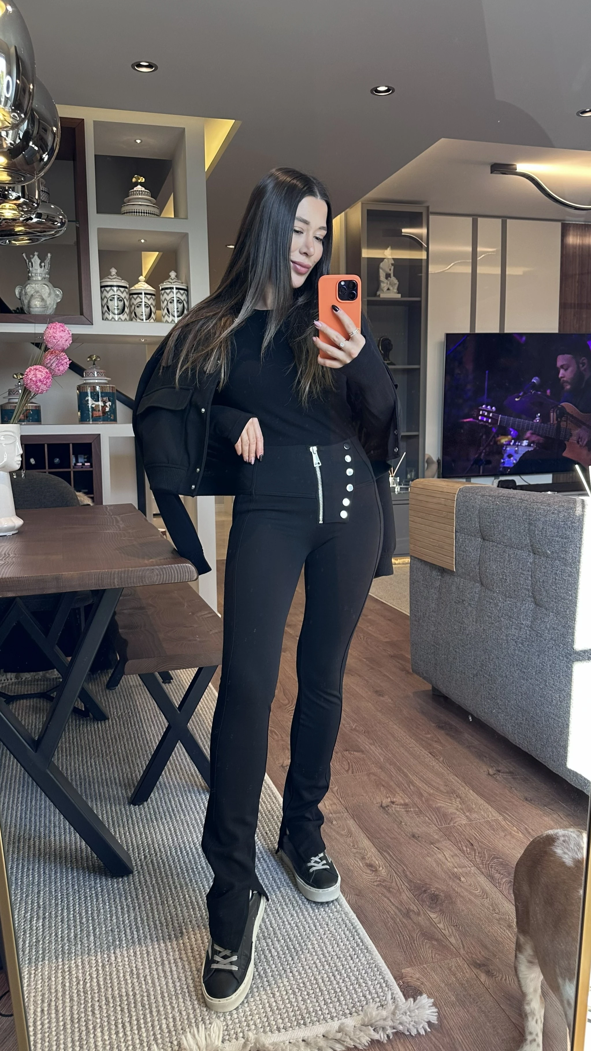 Ruby Siyah Tasarım Tayt