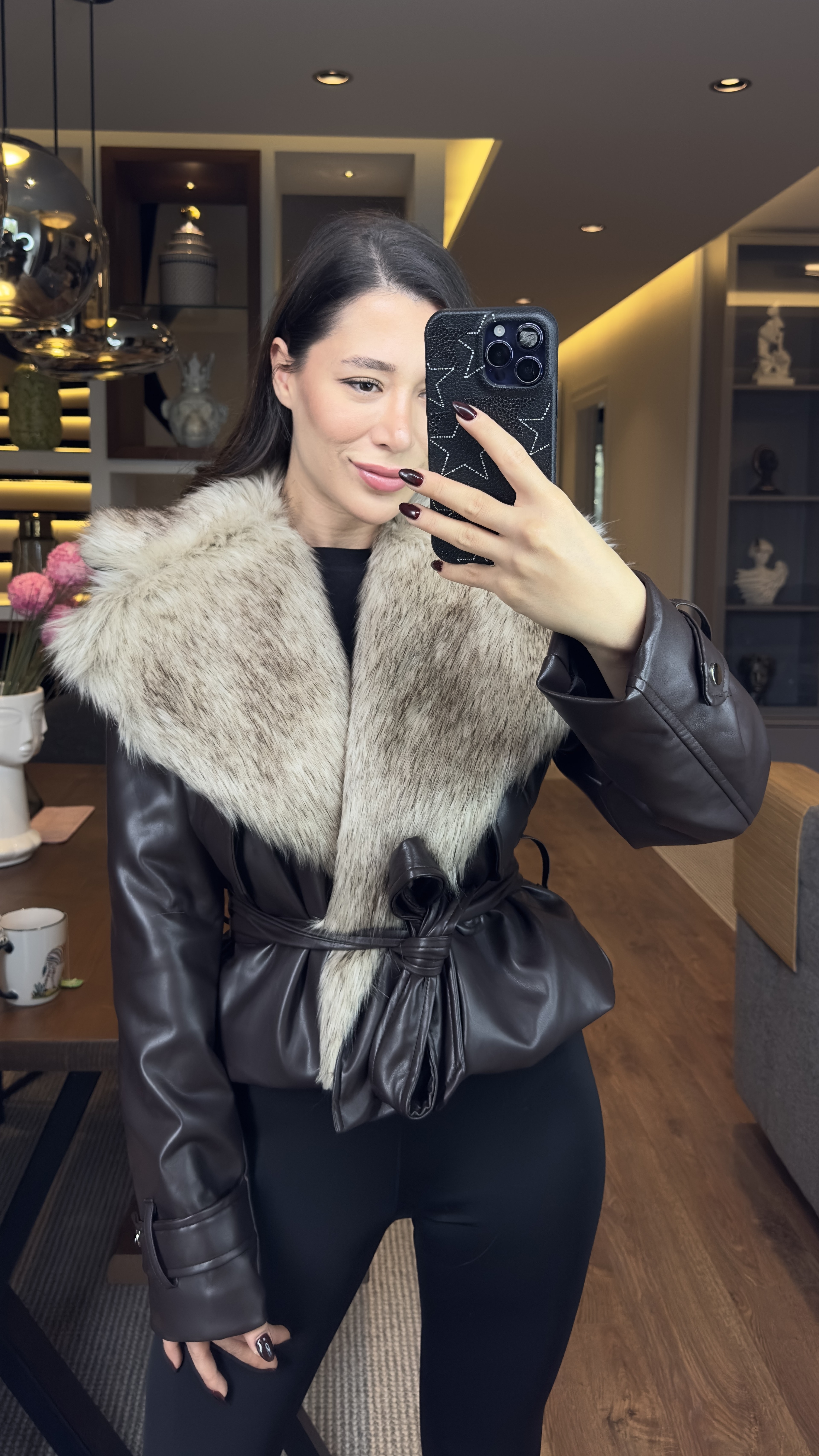 Premium Kürklü Deri Ceket 