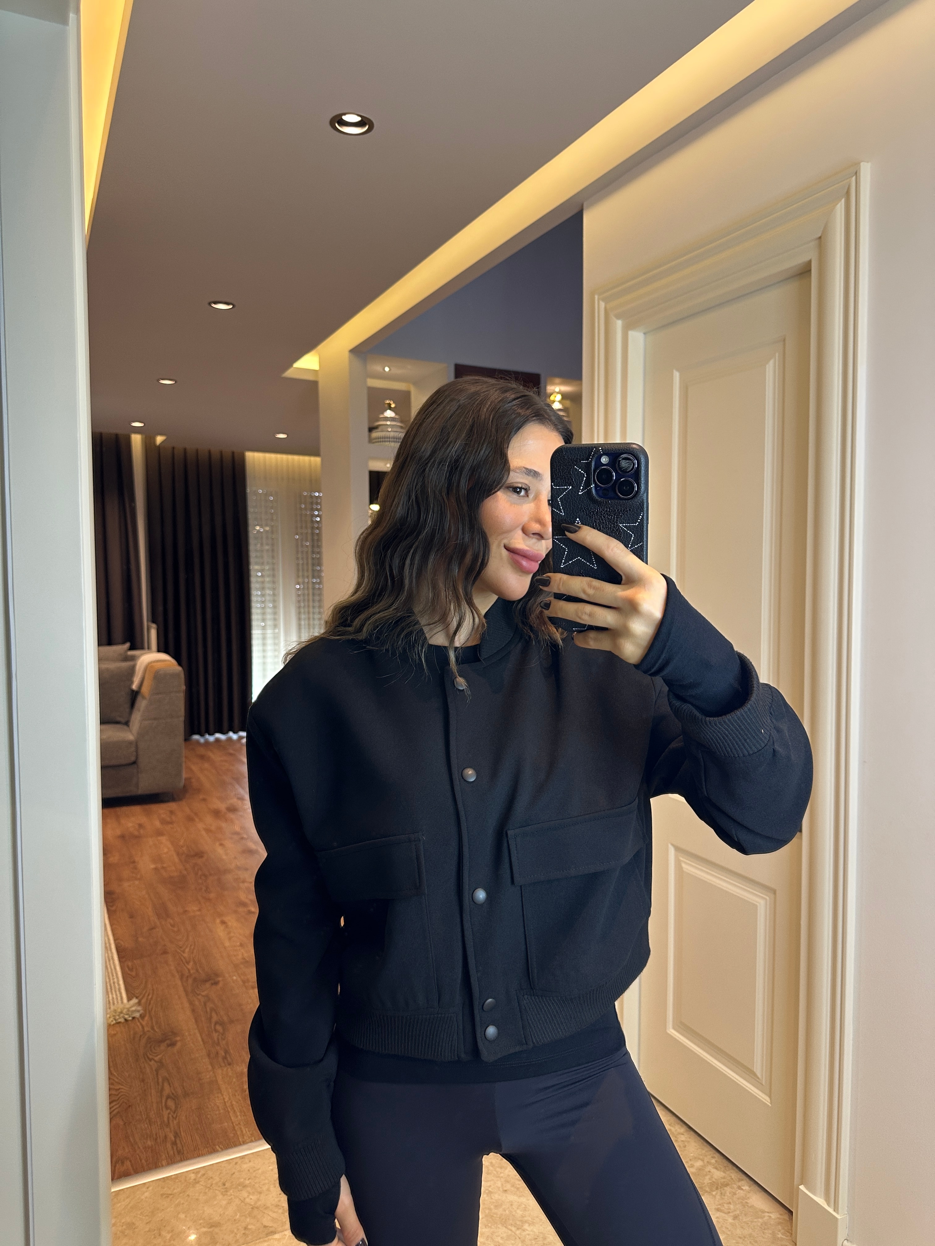 Siyah Bomber Ceket