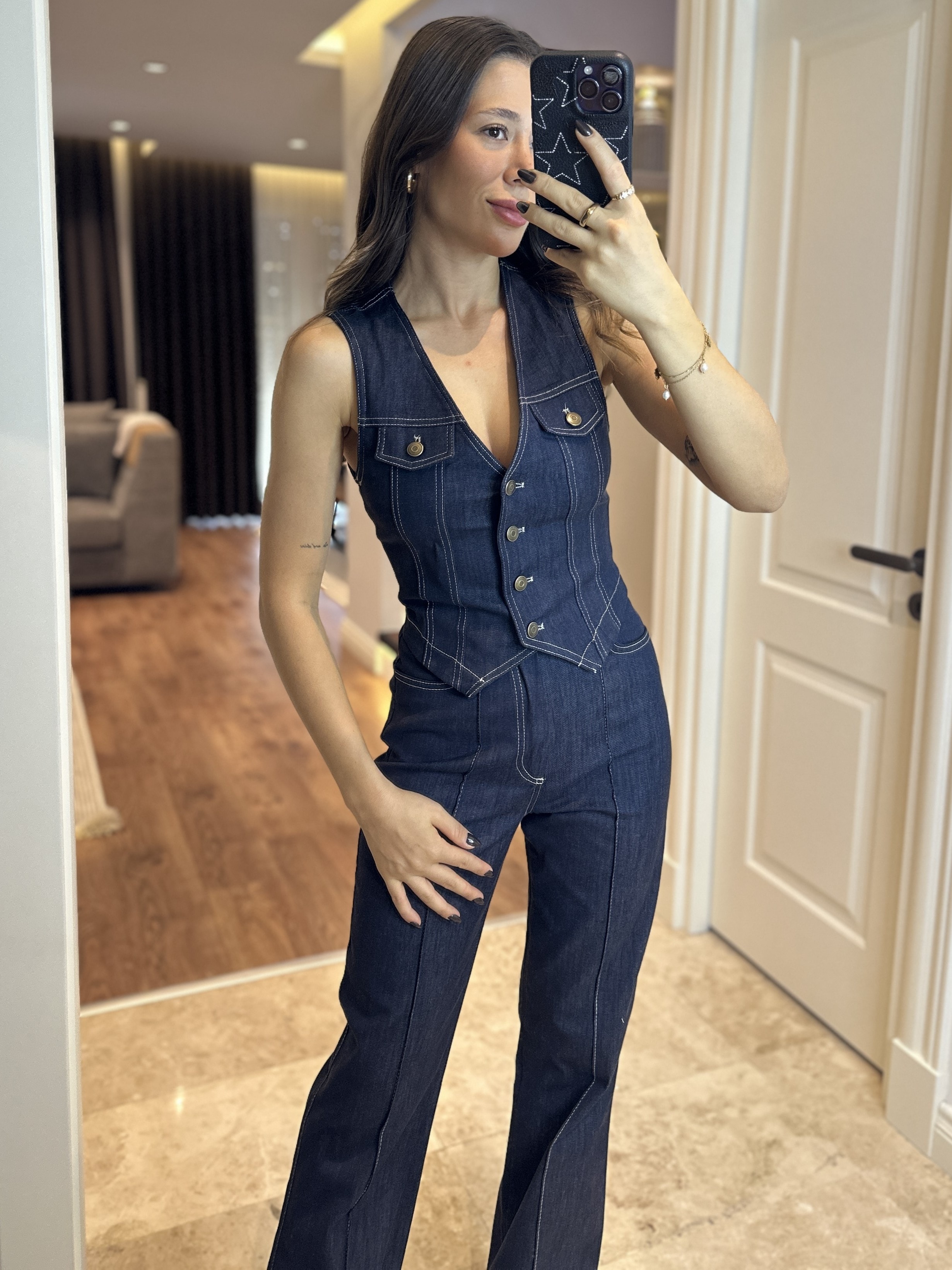 Denim Ceket Pantolon Takım 