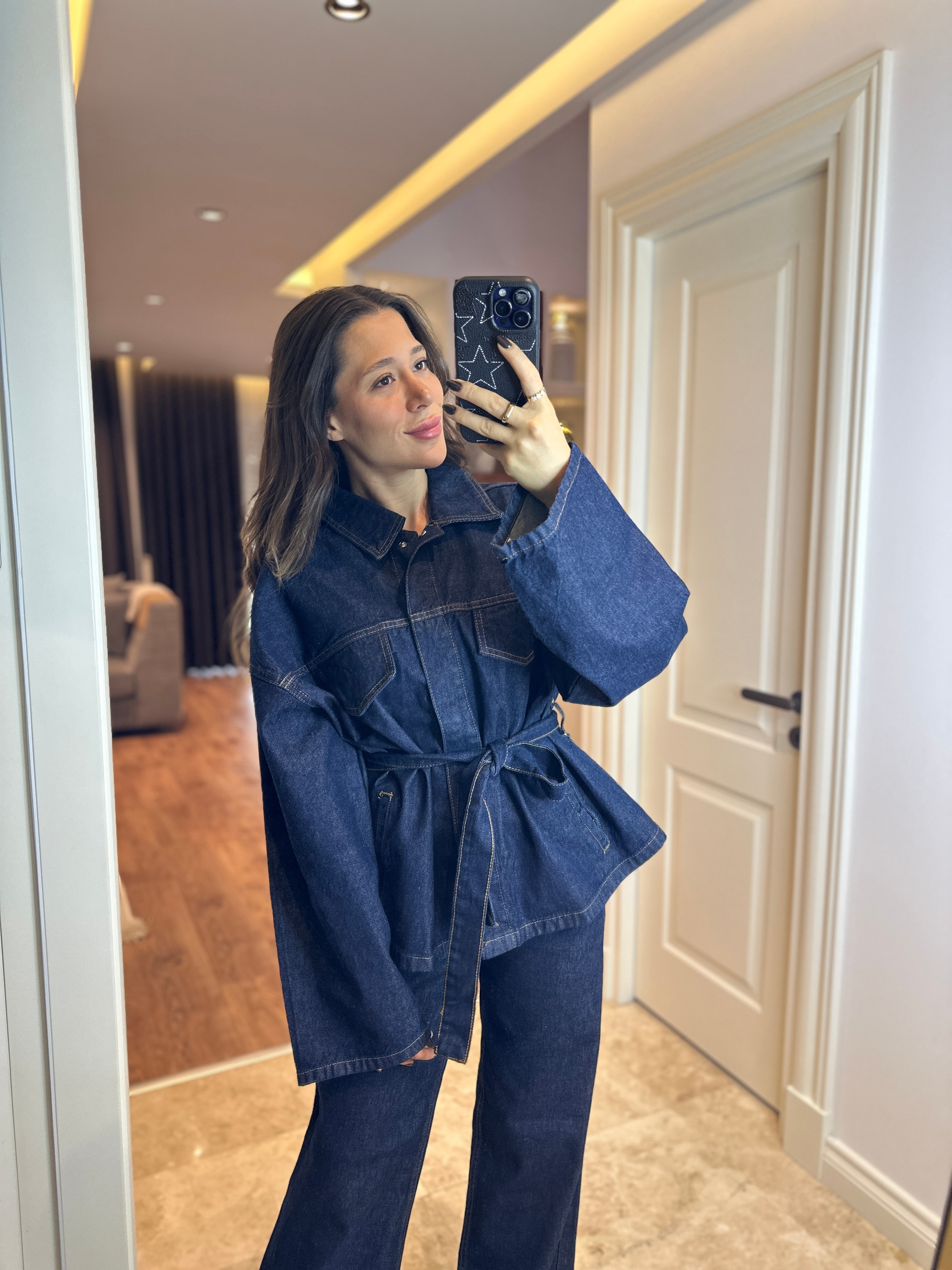 Koyu Lacivert Denim Takım