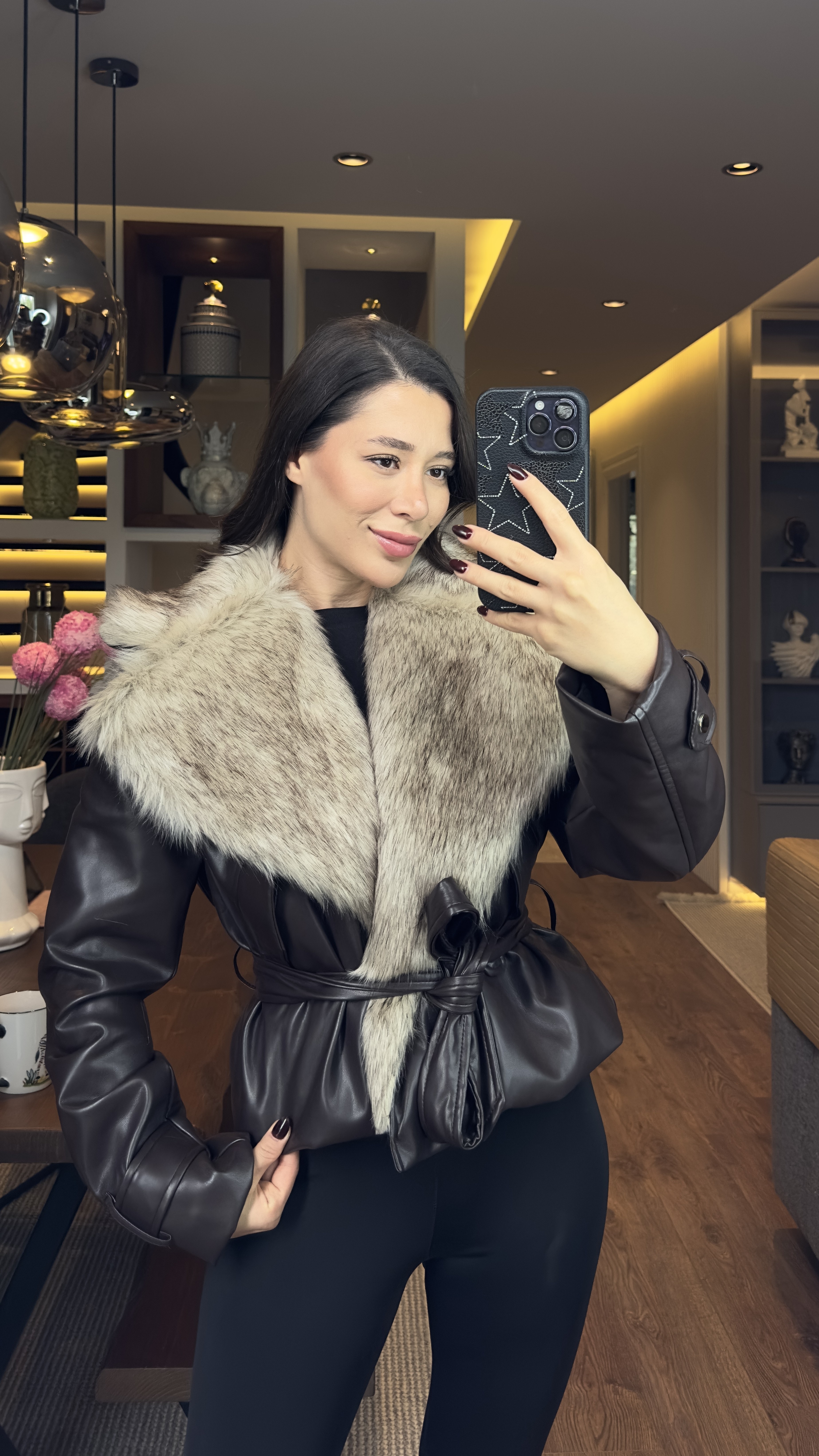 Premium Kürklü Deri Ceket 
