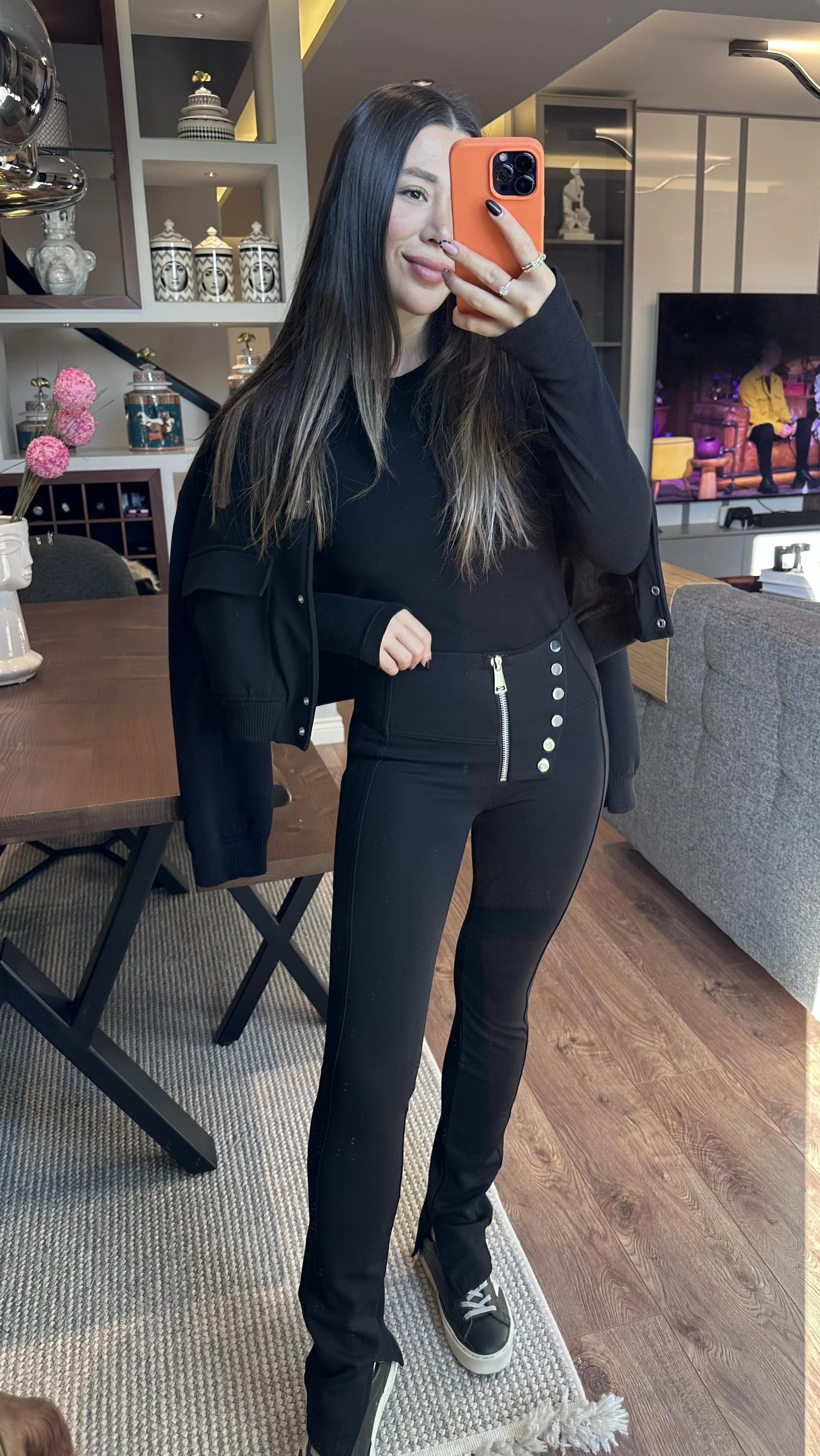 Ruby Siyah Tasarım Tayt