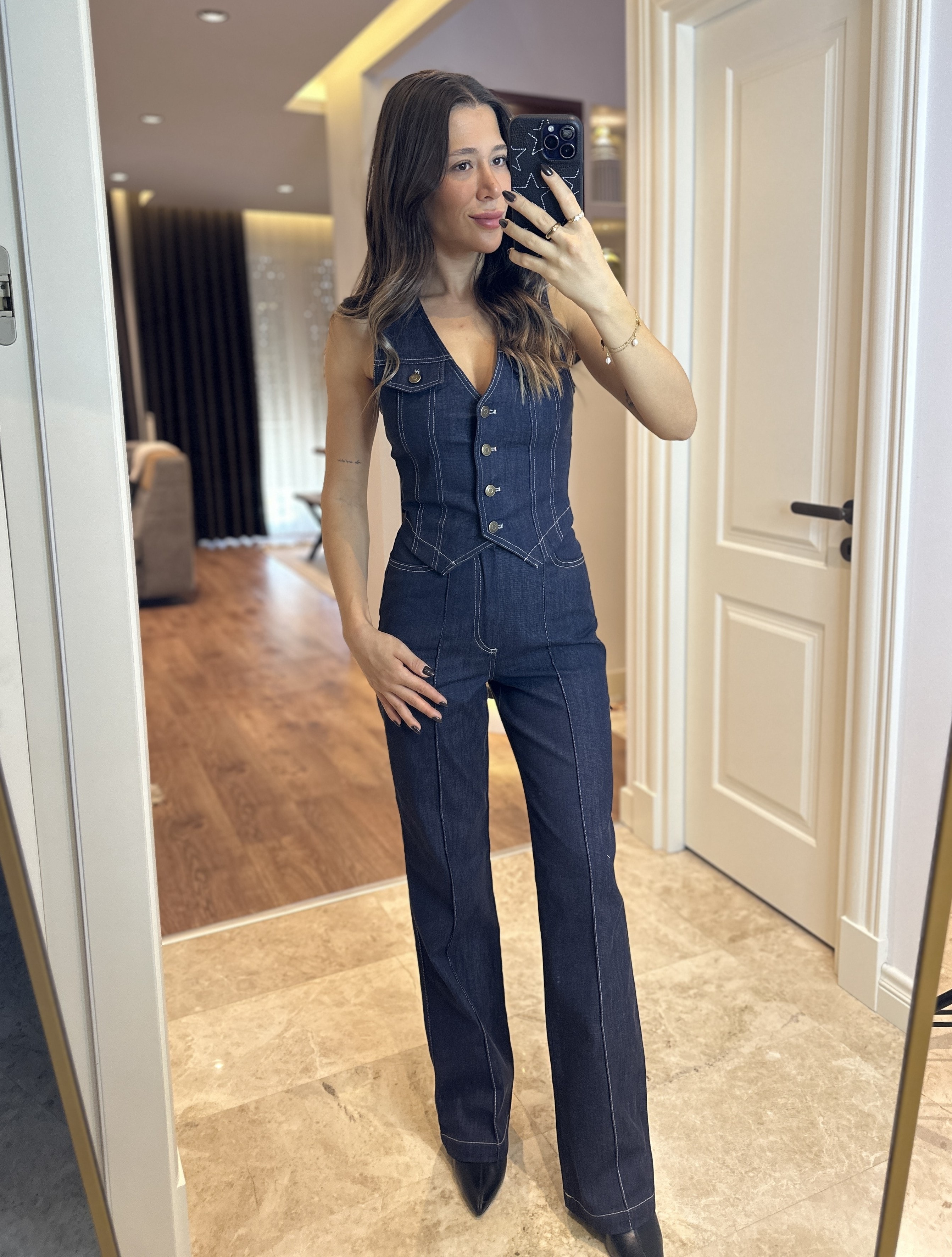Denim Ceket Pantolon Takım 