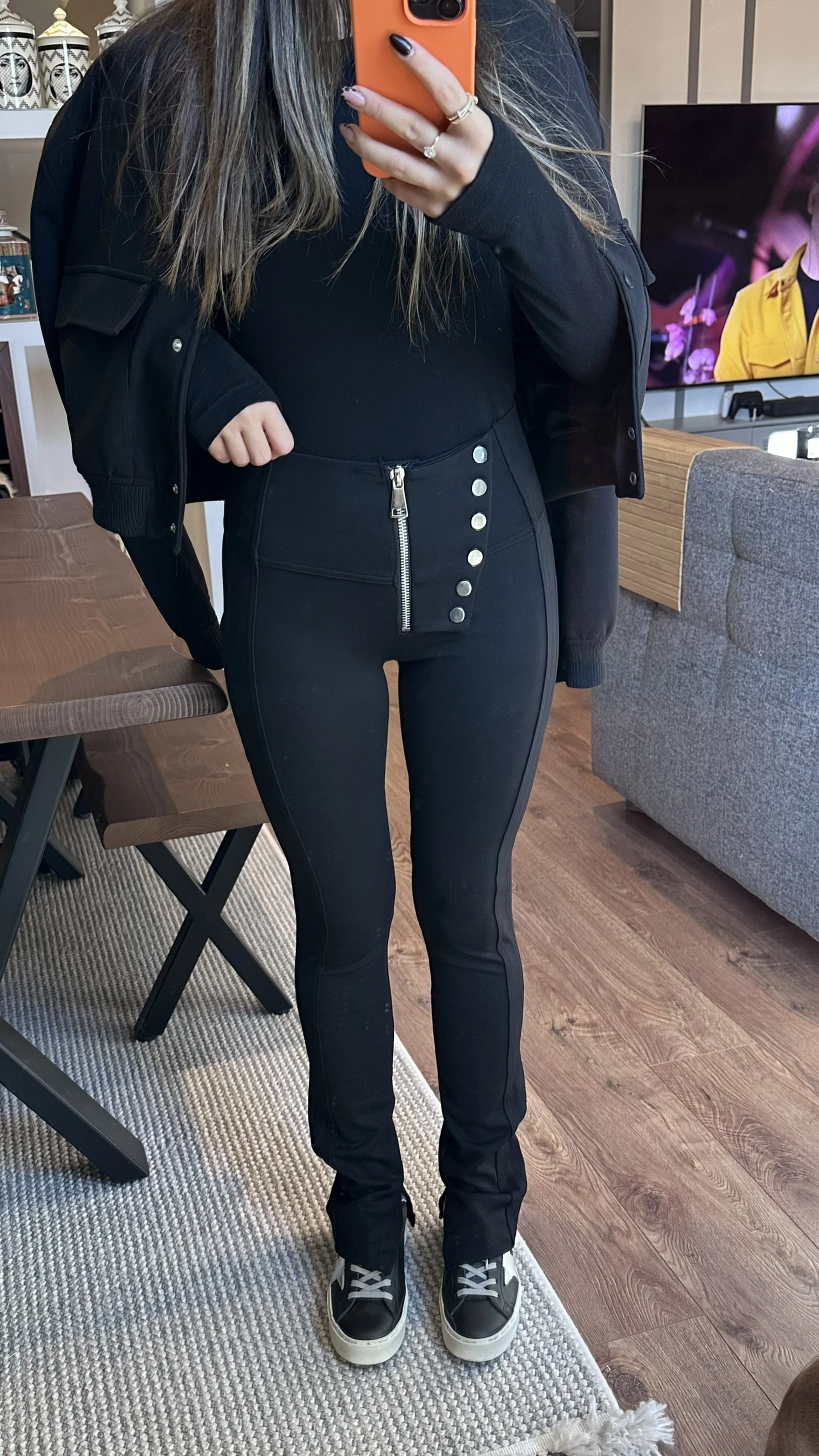 Ruby Siyah Tasarım Tayt