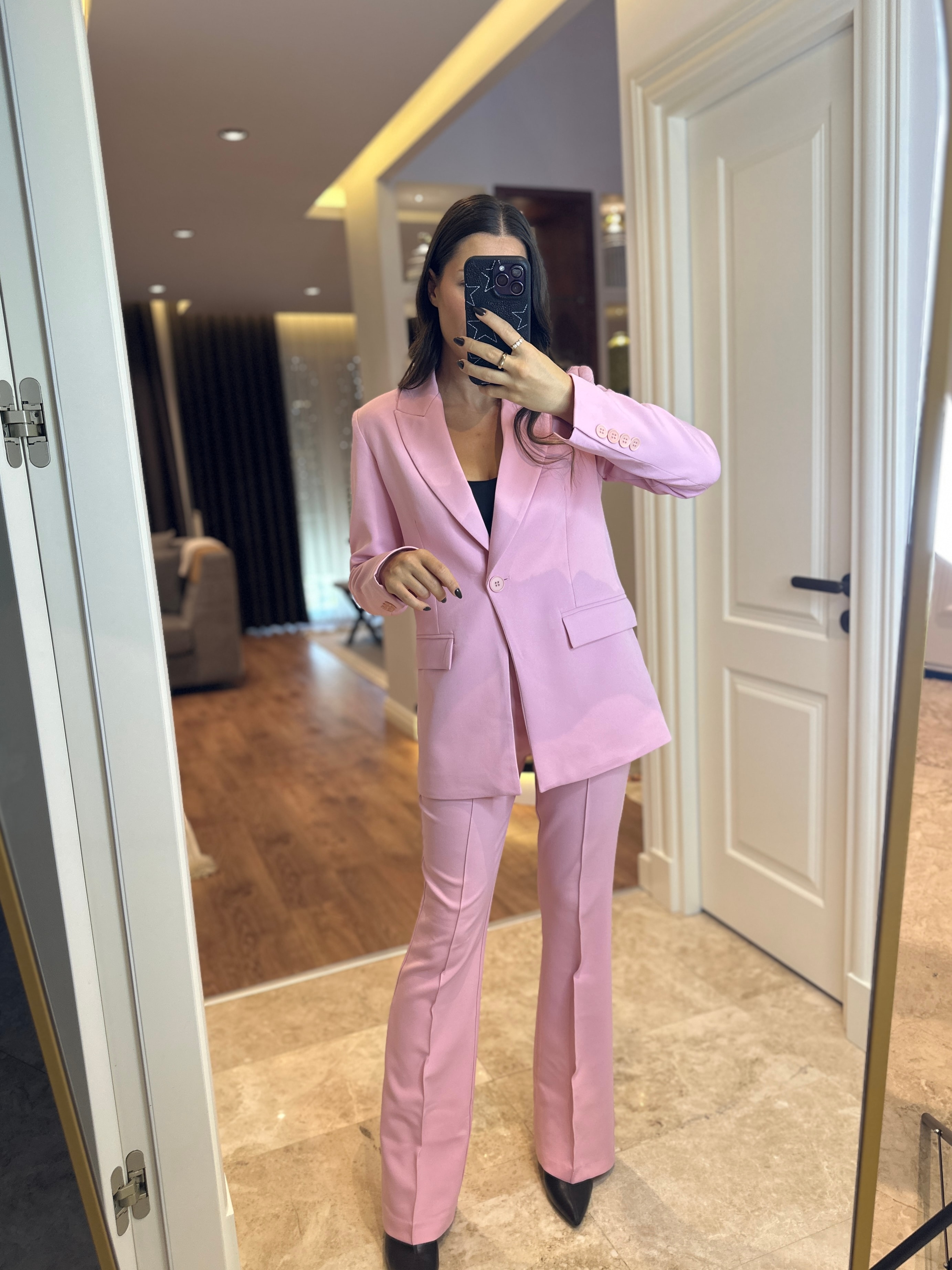 Pembe Ceket Pantolon Takım