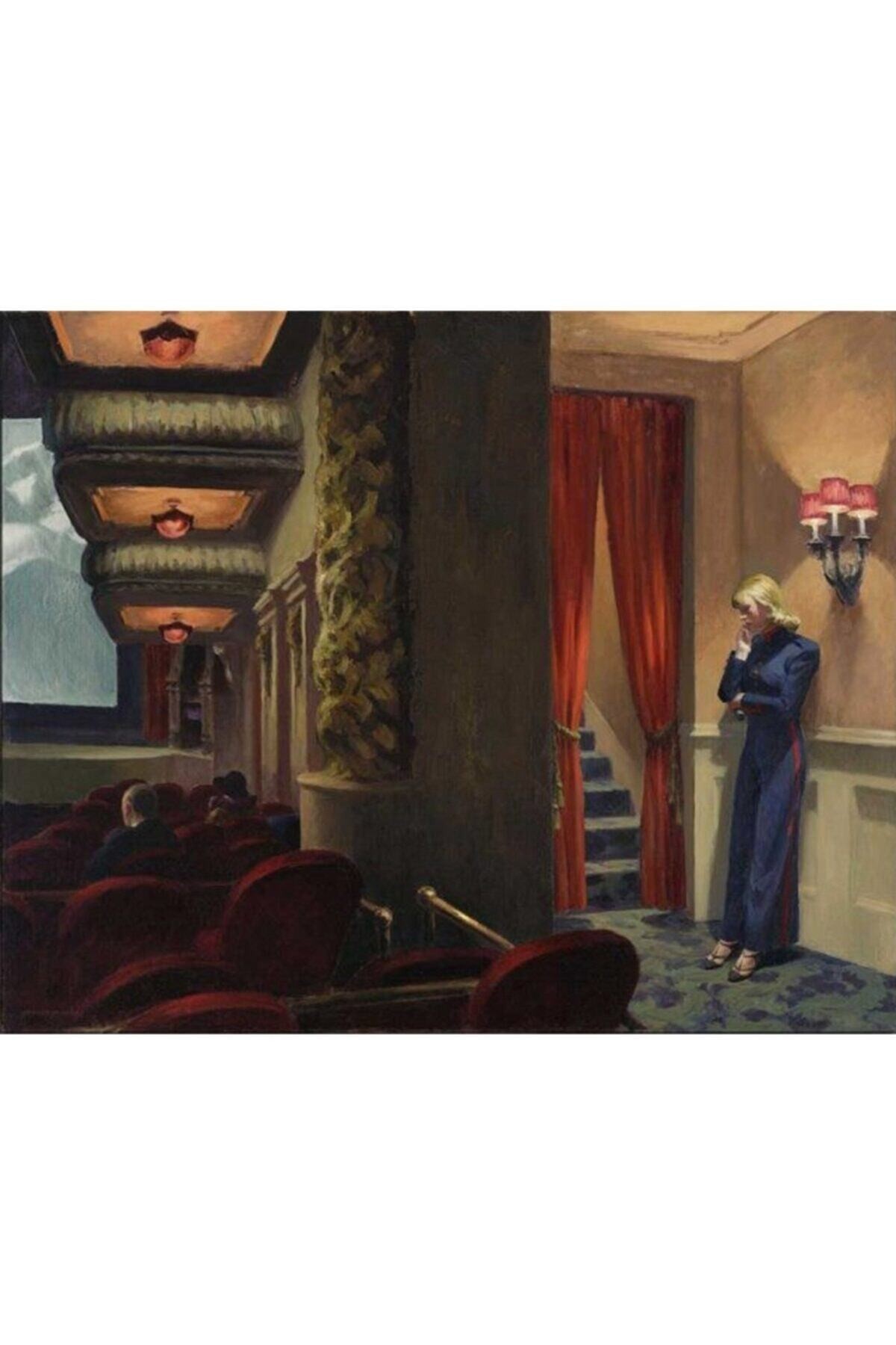 Movas Sanat Edward Hopper Cinema New York | Diamond Mosaic Painting | Mosaic Puzzle | 50x35|E20203047M