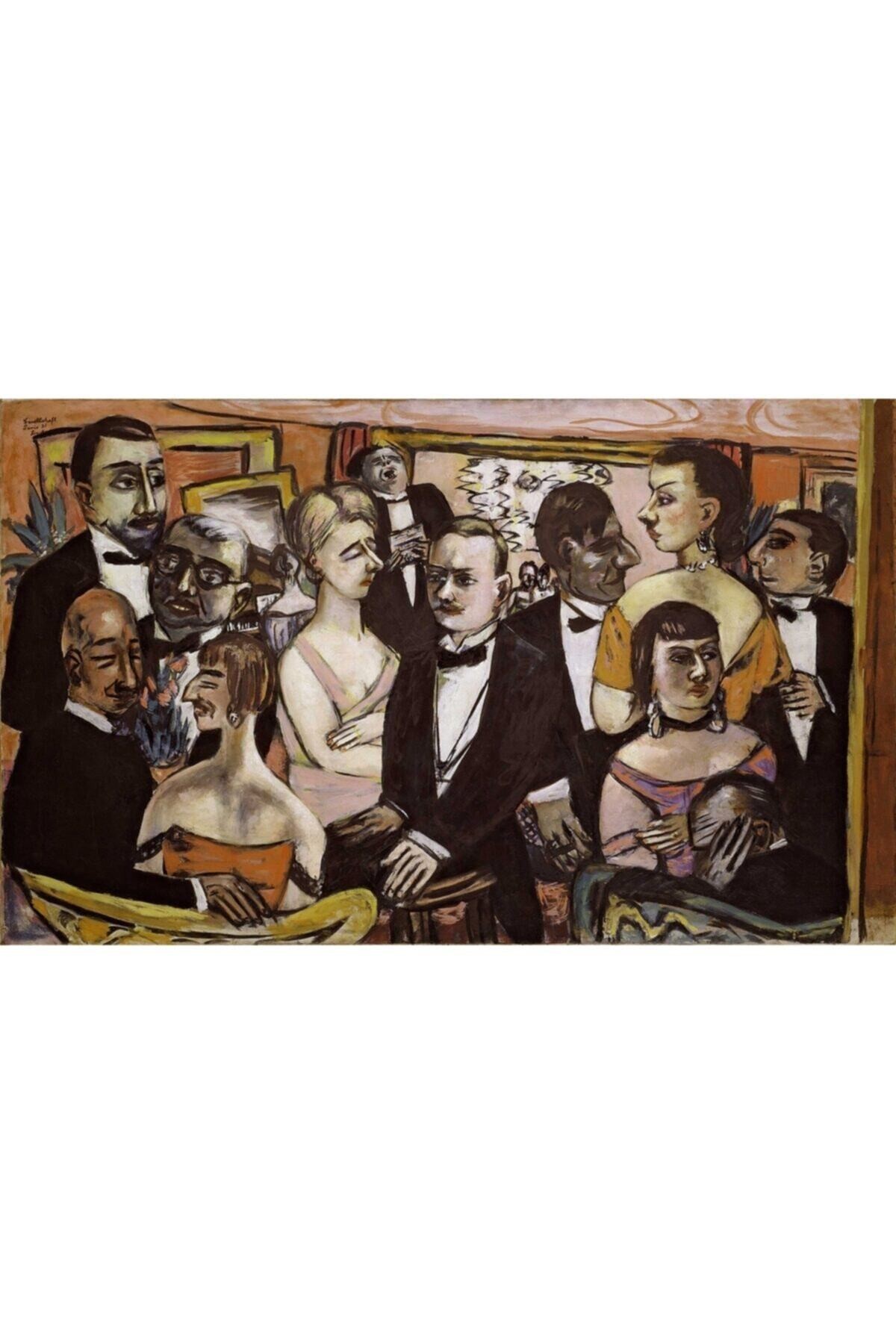 Movas Sanat Max Beckman - Paris Sosyetesi | Elmas Mozaik Tablo | Mozaik Puzzle | 50x30 | E20203041M