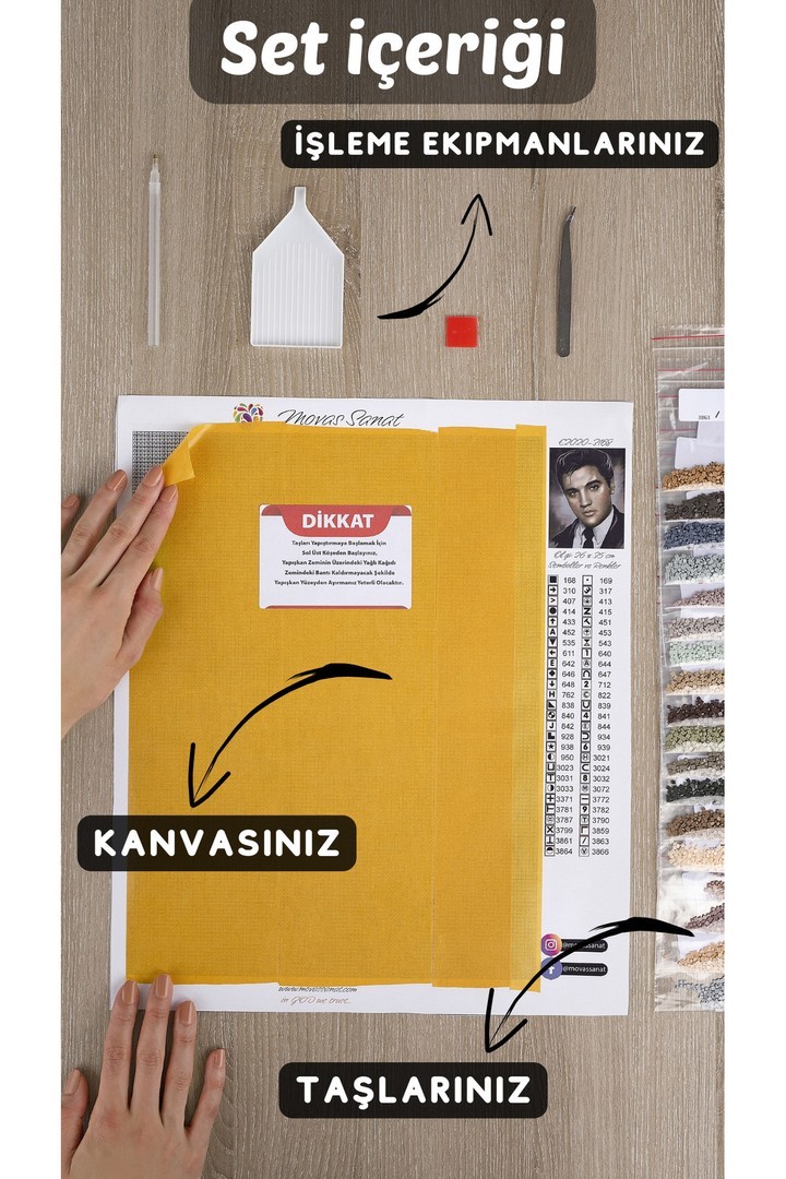 Movas Sanat Eski Çağda Üstünü Değiştiren Kadın | Elmas Mozaik Puzzle | 40x30 | E20203561