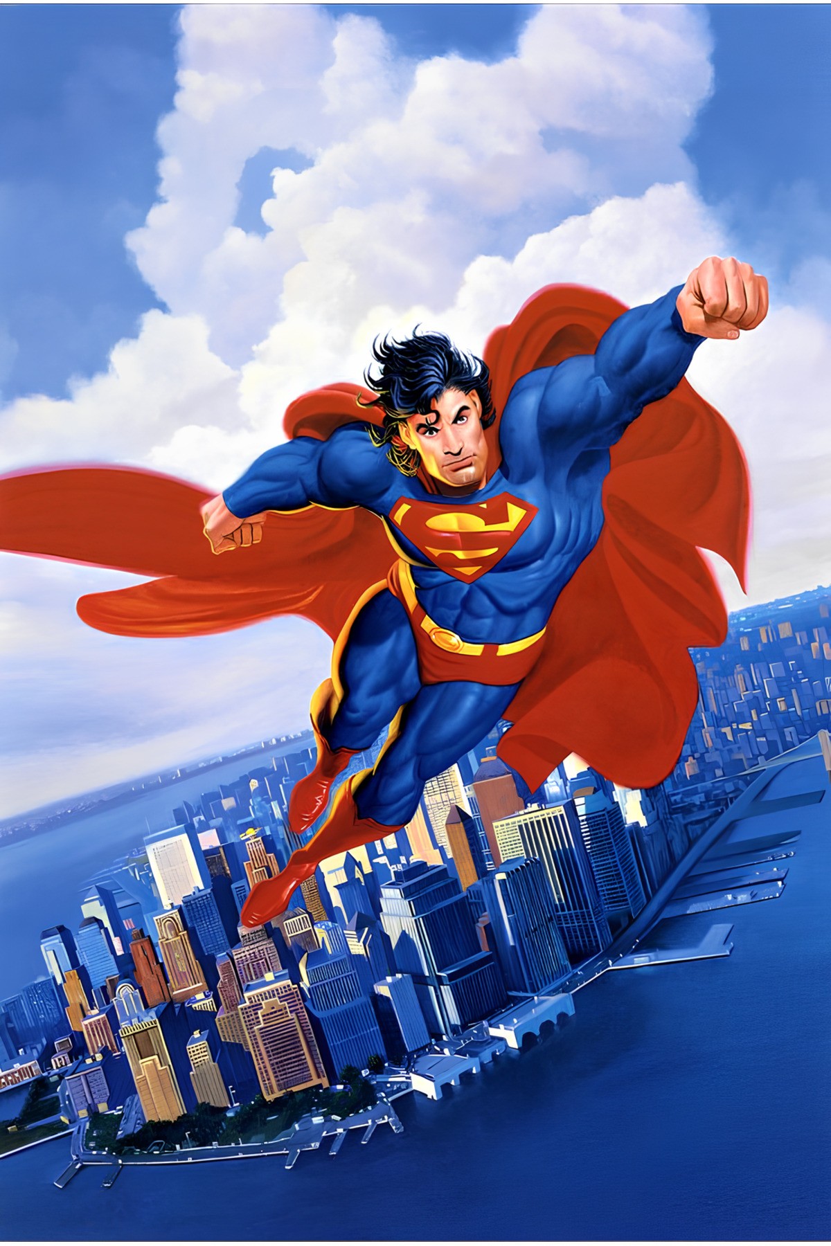 Movas Sanat Superman From Above the City - Superman | Diamond Mosaic Puzzle | 45x70 | E20204091