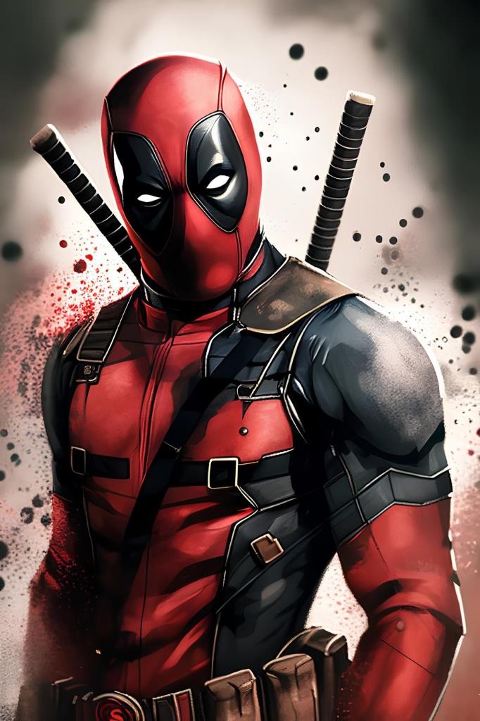 Movas Sanat Deadpool - Marvel | Elmas Mozaik Tablo | Mozaik Puzzle | 60x90 | E20204090İO