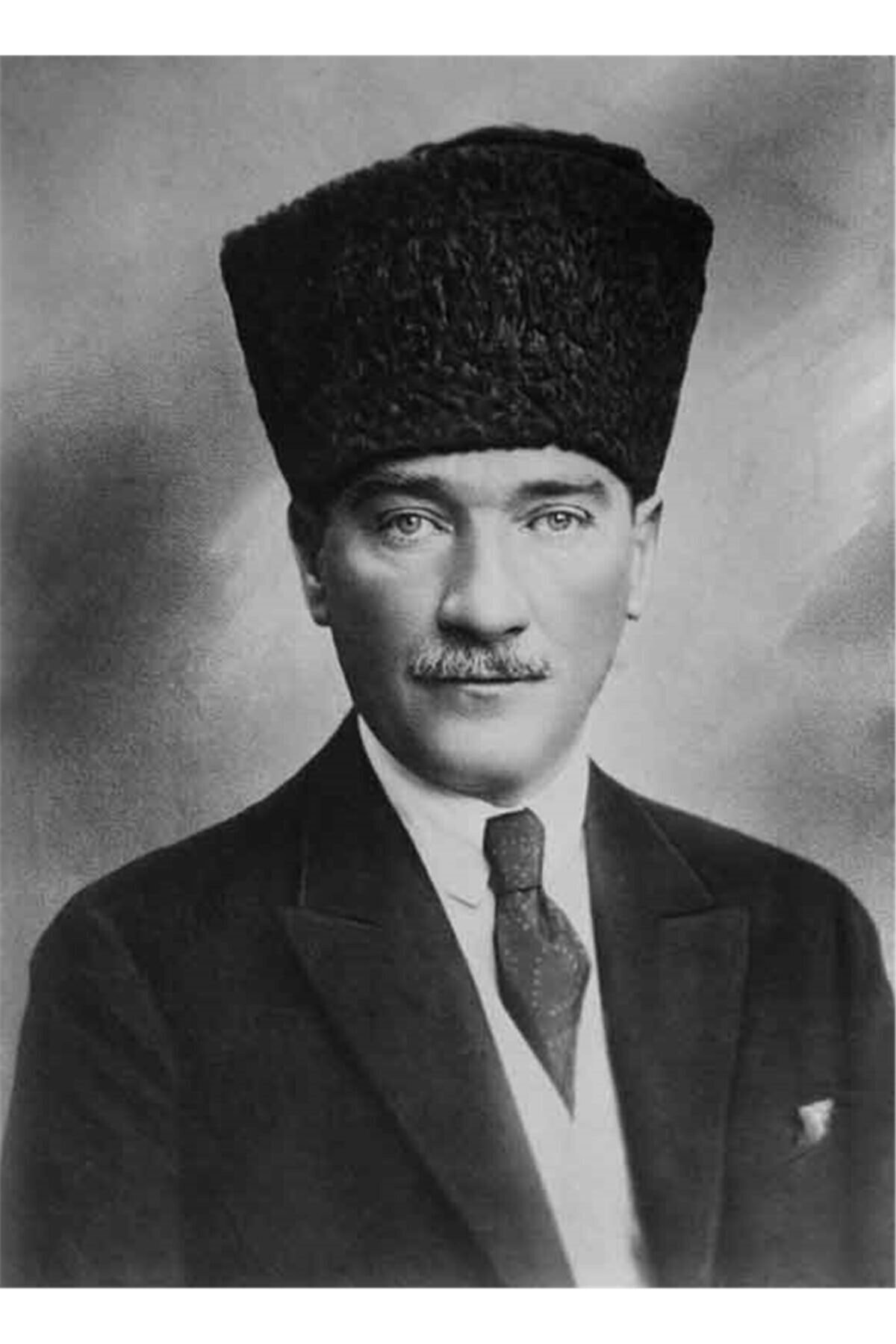 Movas Sanat Siyah Beyaz Atatürk Portresi | Elmas Mozaik Tablo | Mozaik Puzzle | 40x60 | E20202356M