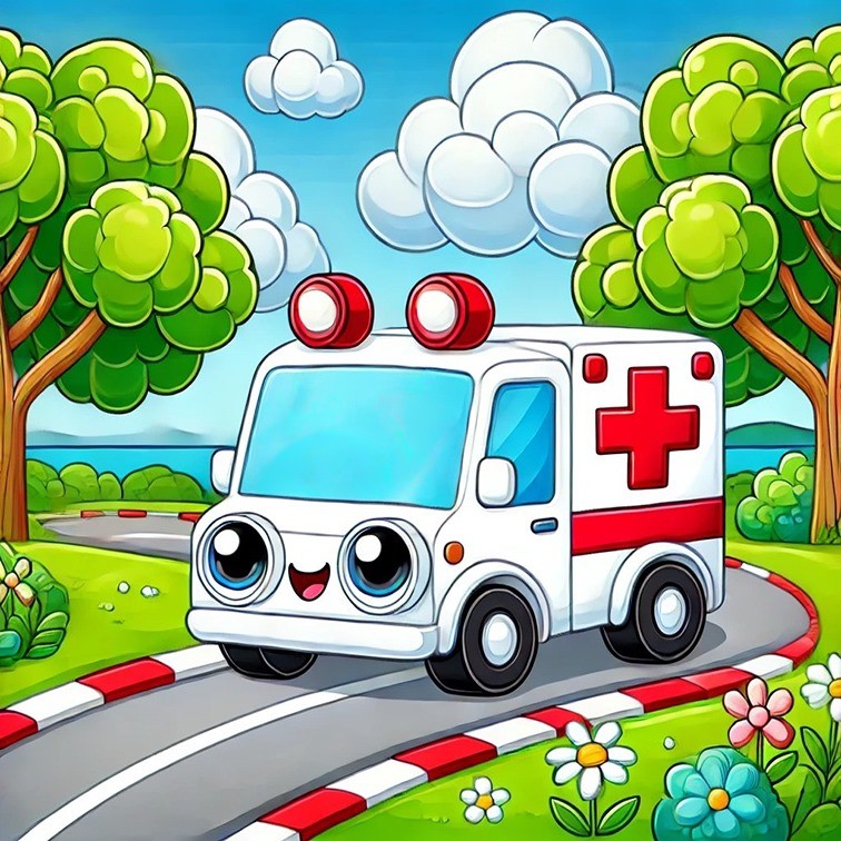 Movas Art - Ambulance | Special Mosaic Puzzle for Children | 20x20 | E20204554