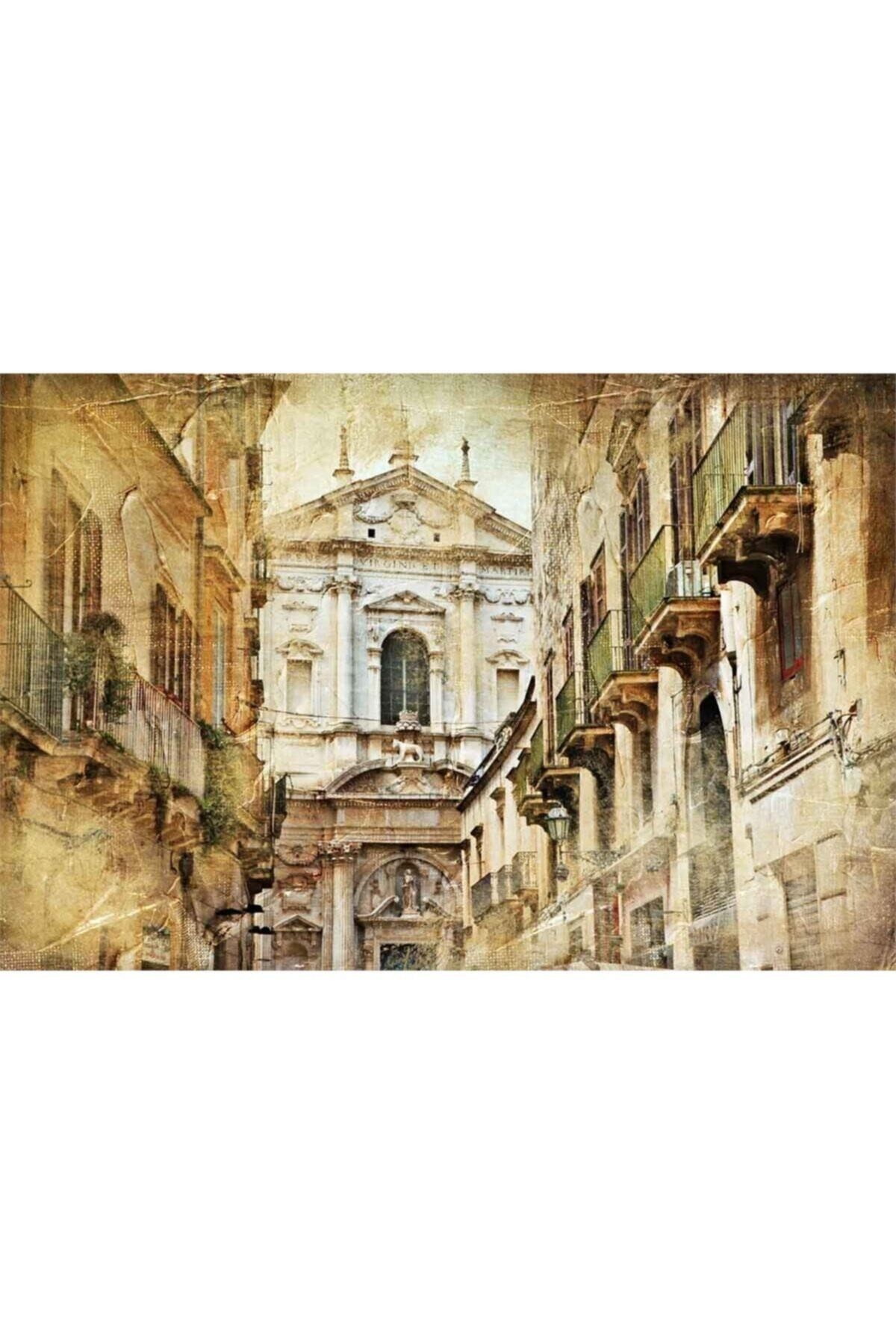 Movas Sanat Eski Lecce Sokakları | Elmas Mozaik Tablo | Mozaik Puzzle | 50x35 | E20202097M