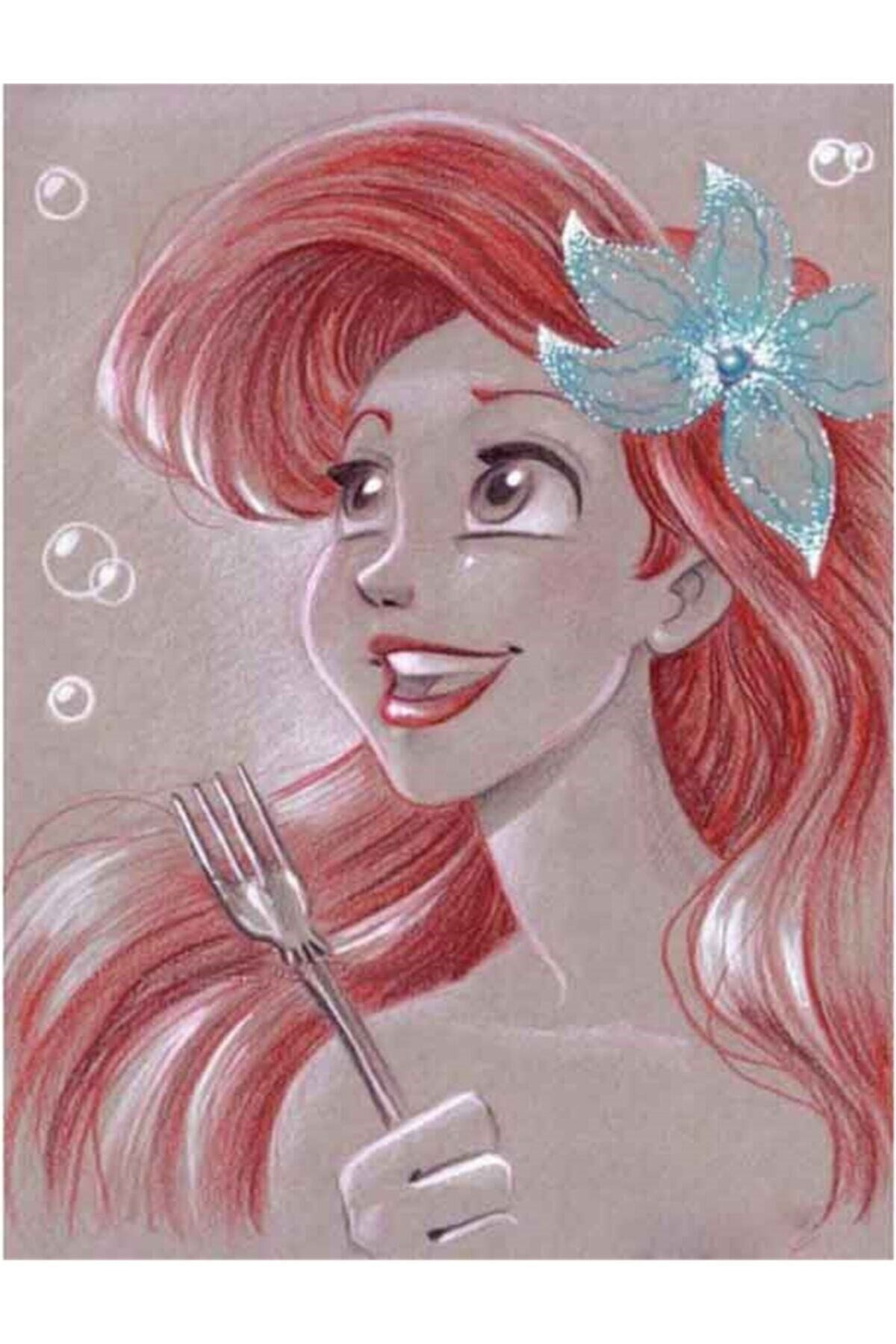 Movas Sanat Disney Princess with Blue Buckle | Diamond Mosaic Painting | Mosaic Puzzle | 40x60 |E20202598M