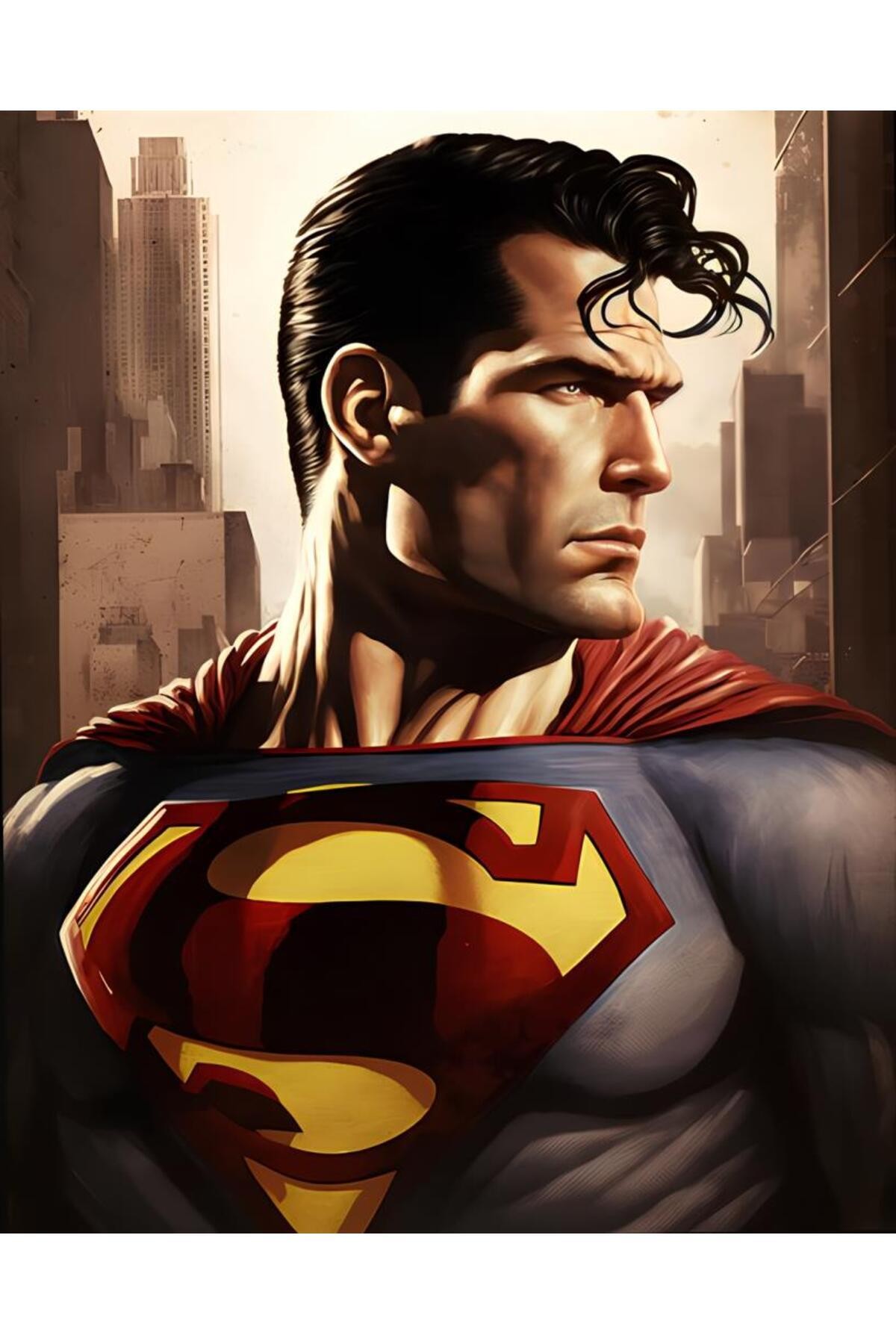 Movas Sanat Superman - Superman | Elmas Mozaik Tablo | Mozaik Puzzle | 50x65 | E20204101