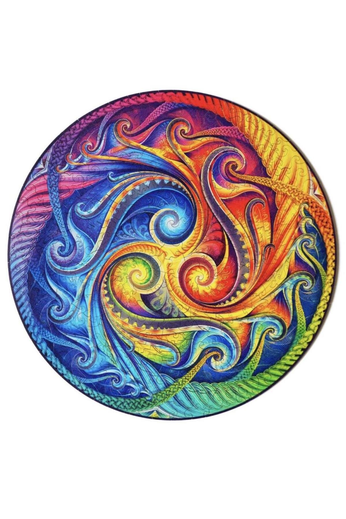 Movas Sanat Colorful Motif With Spiral Design | Diamond Mosaic Painting | Mosaic Puzzle | 50x55 | E20234125