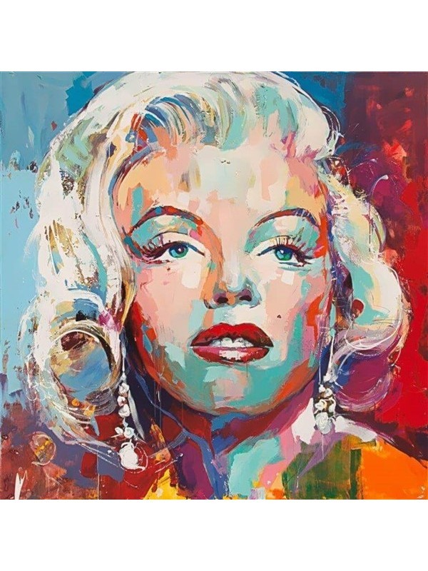 Movas Art Marilyn Monroe And Colors | Diamond Mosaic Table | Mosaic Puzzle | 45x45 | E20201640M