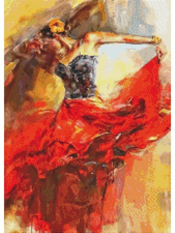 Movas Art Flamenco Dance | Diamond Mosaic Table | Mosaic Puzzle | 40x56 | E20203826M